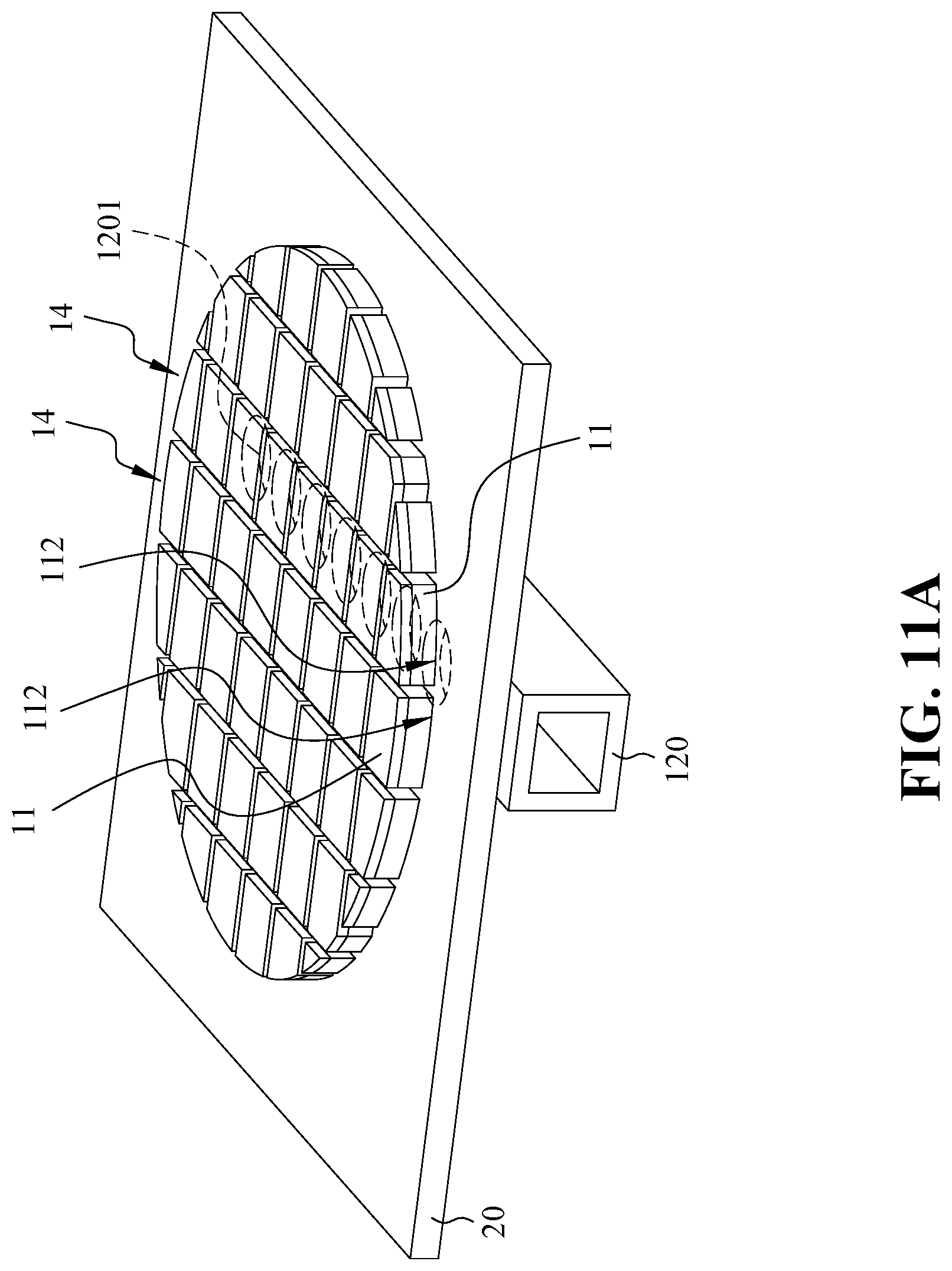 Patent US12322639 Figure 17 – Hybrid bond method for fixing dies