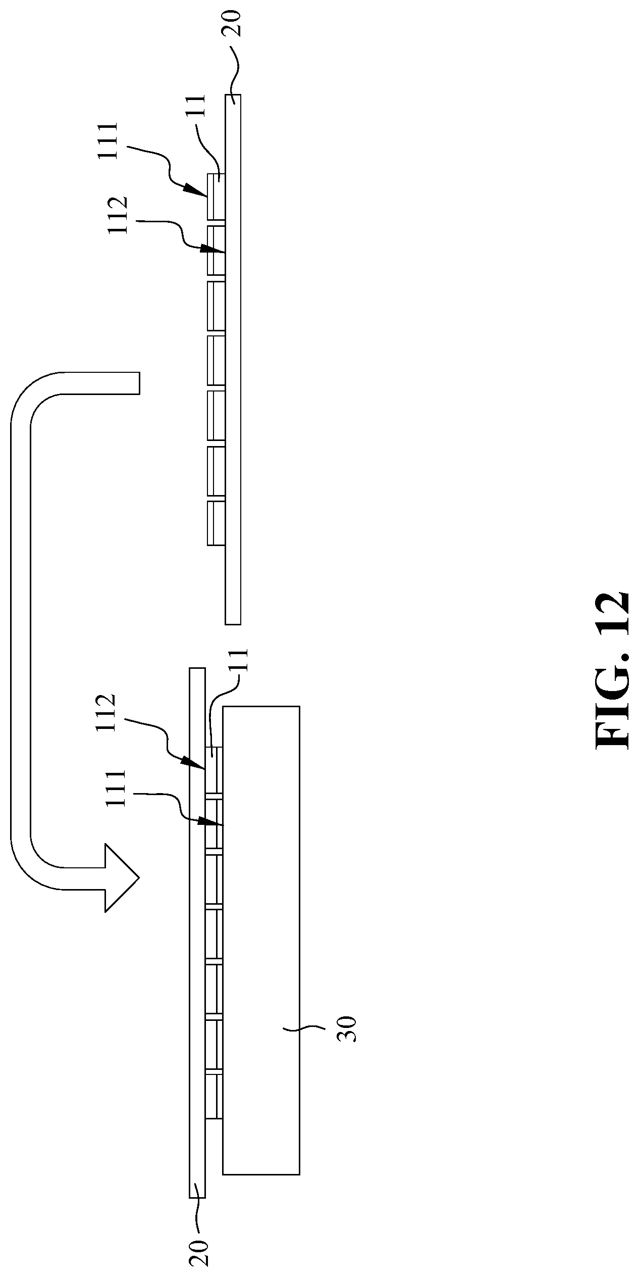 Patent US12322639 Figure 20 – Hybrid bond method for fixing dies