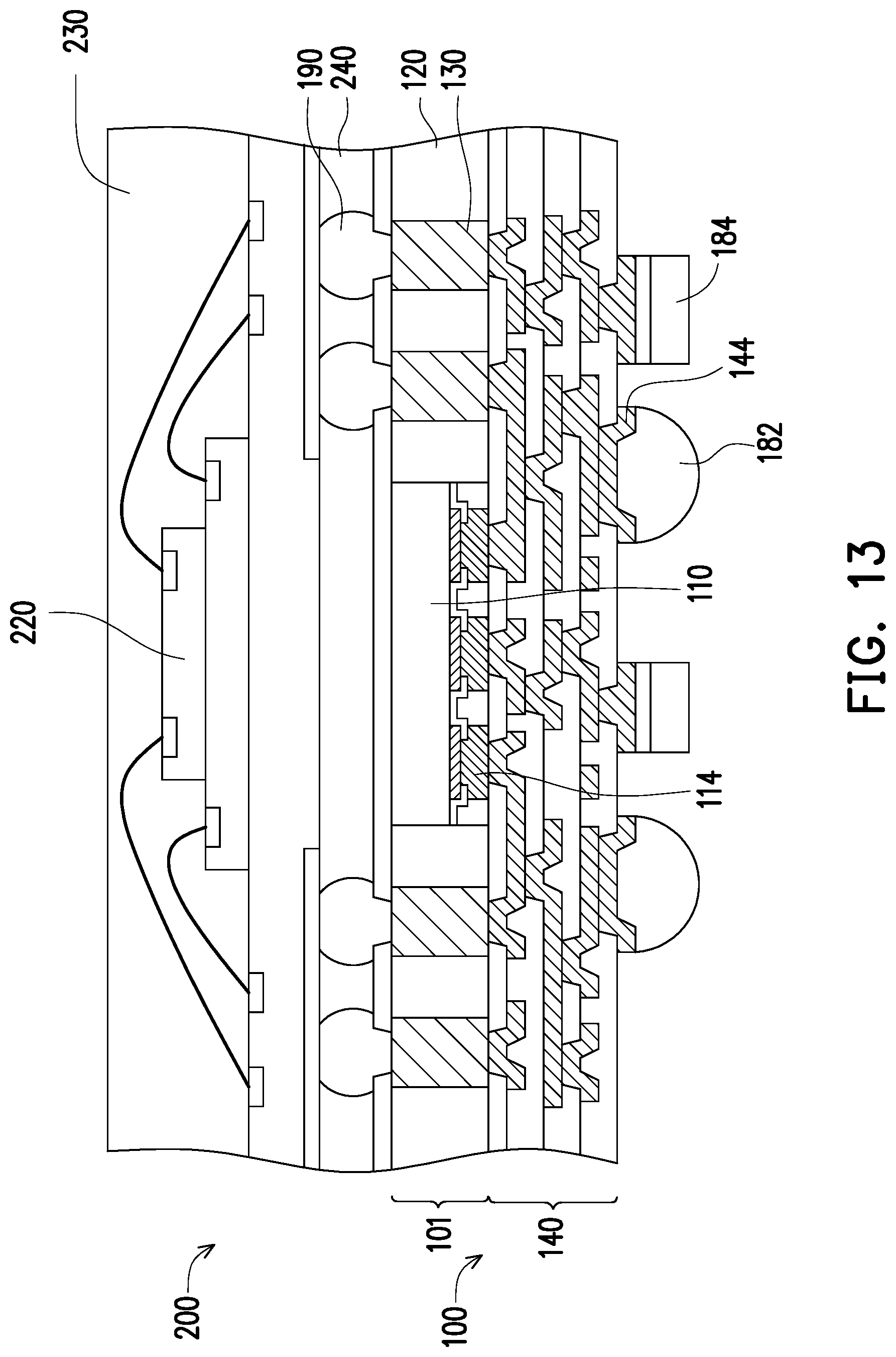 Patent US12322640 Figure 8 – Semiconductor package and manufacturing method thereof