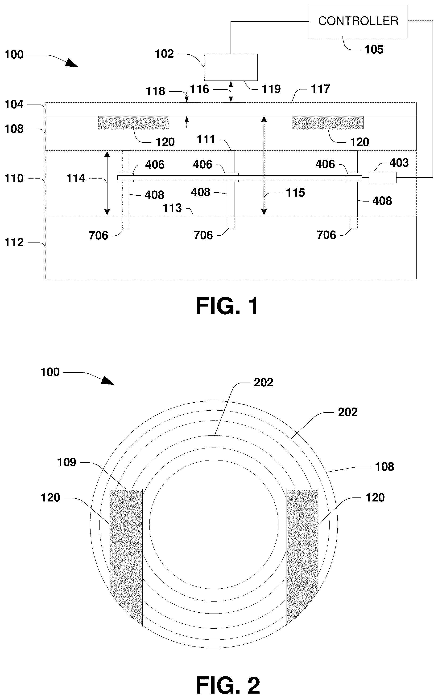 Patent US12322643 Figure 1 – Height adjustable semiconductor wafer support