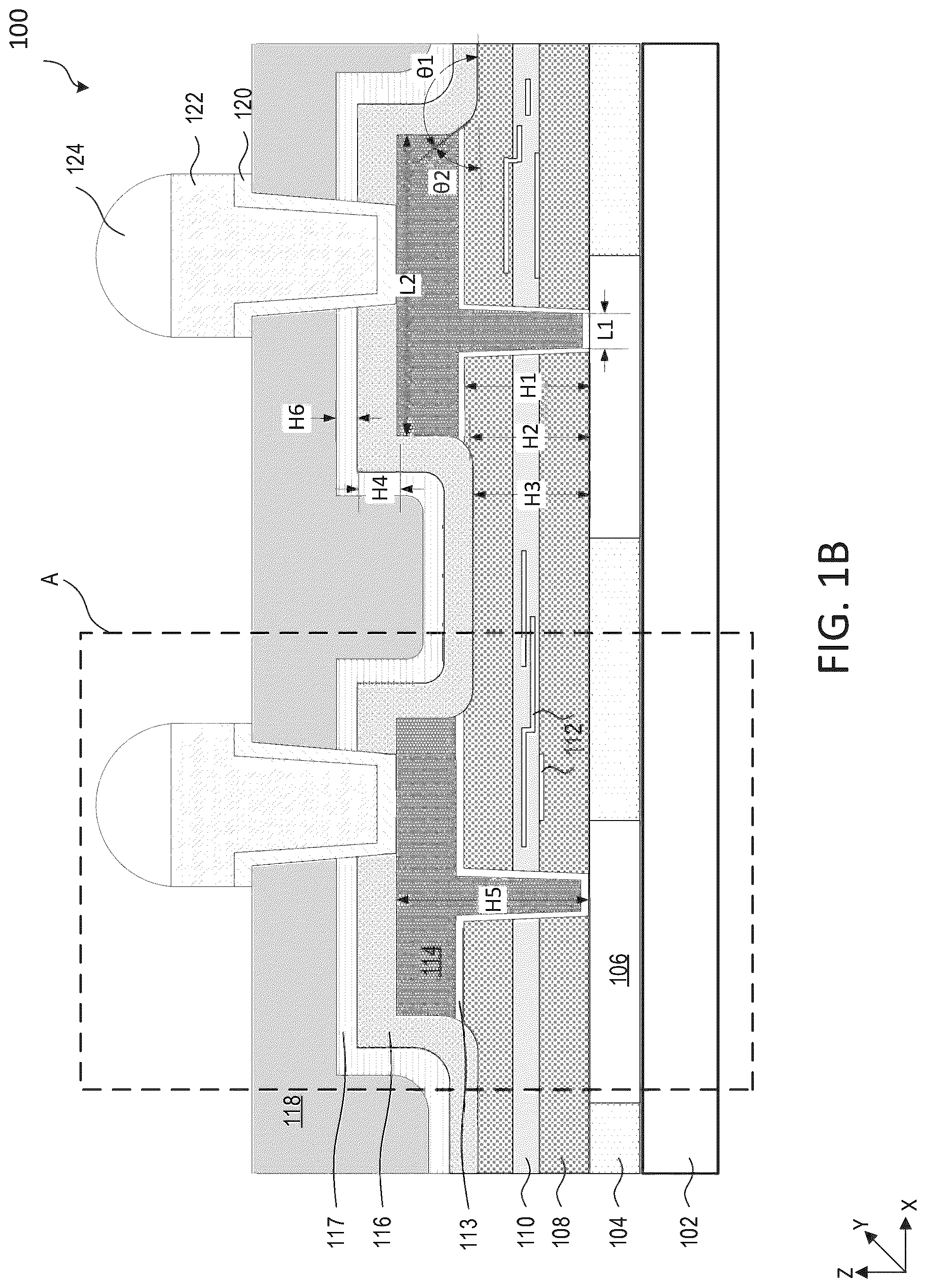 Patent US12322646 Figure 2 – Passivation layers with rounded corners