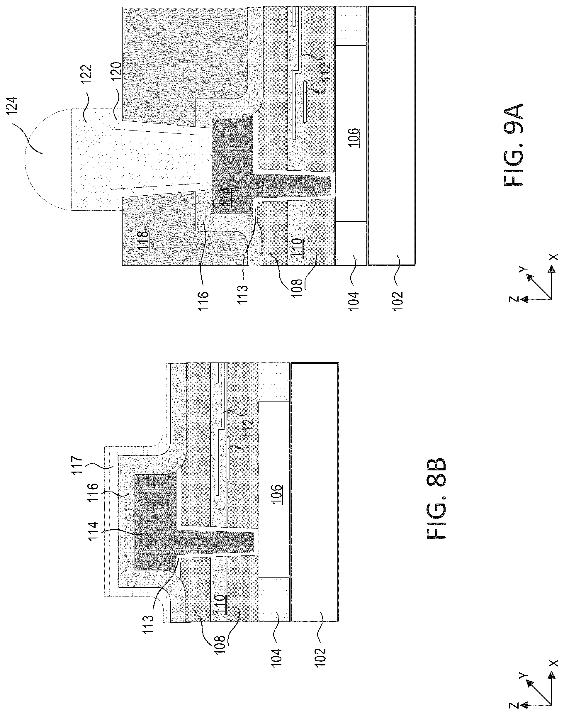Patent US12322646 Figure 8 – Passivation layers with rounded corners