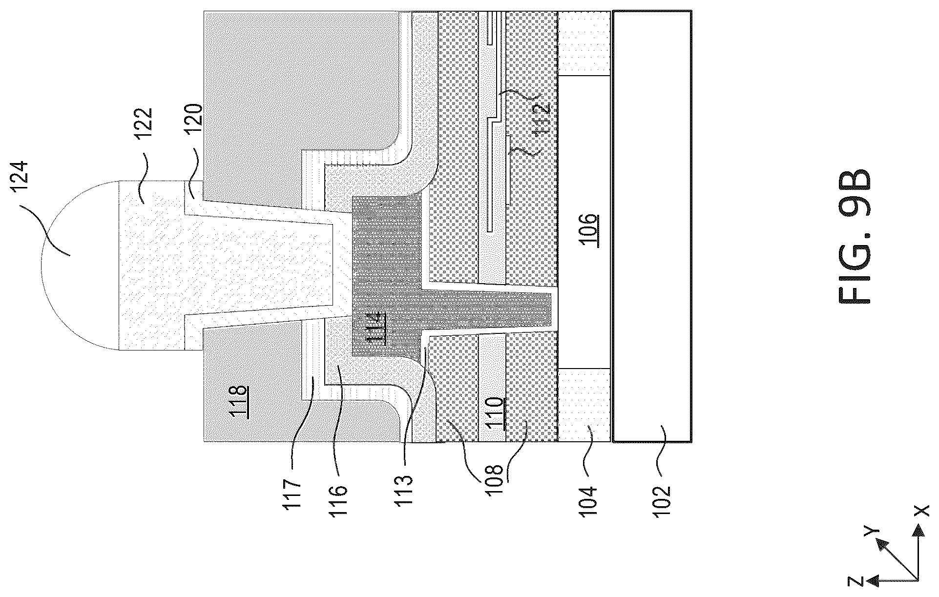 Patent US12322646 Figure 9 – Passivation layers with rounded corners