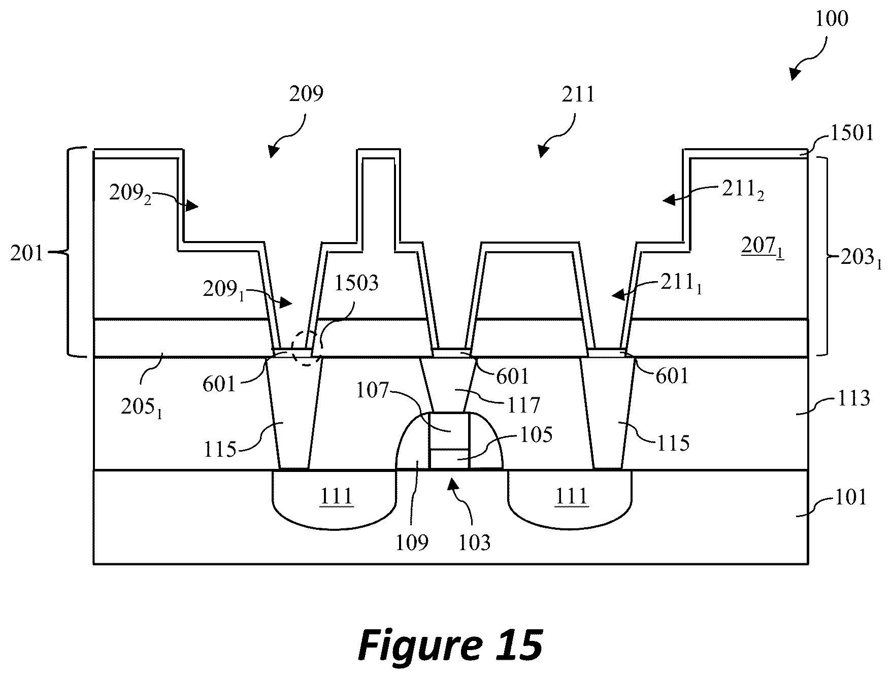 Patent US12322649 Figure 11 – Interconnect structure of semiconductor device