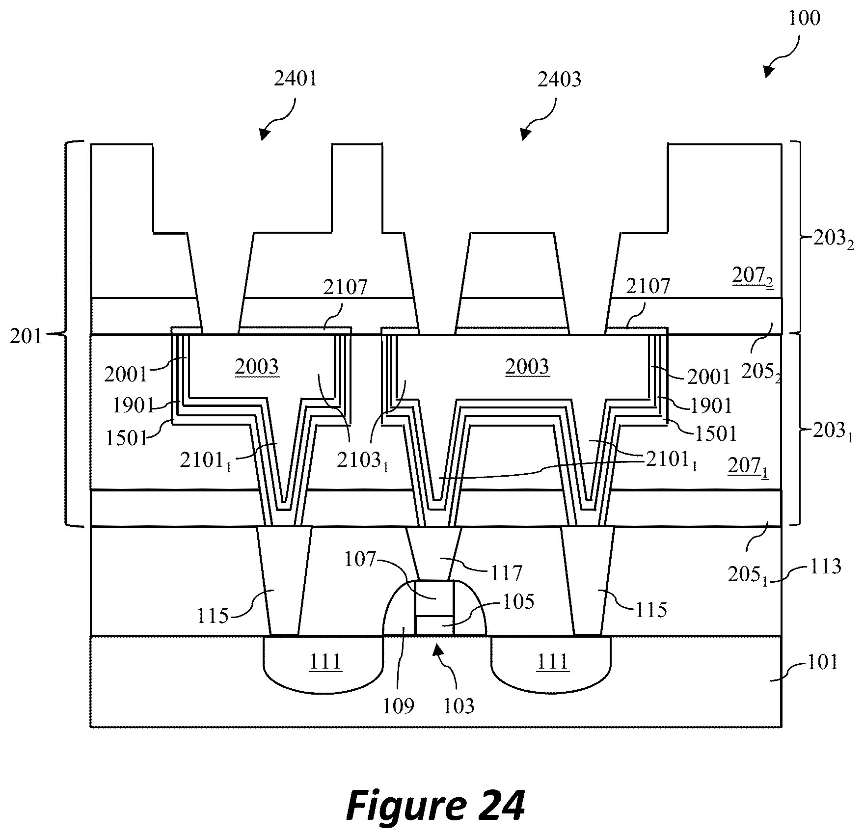Patent US12322649 Figure 16 – Interconnect structure of semiconductor device