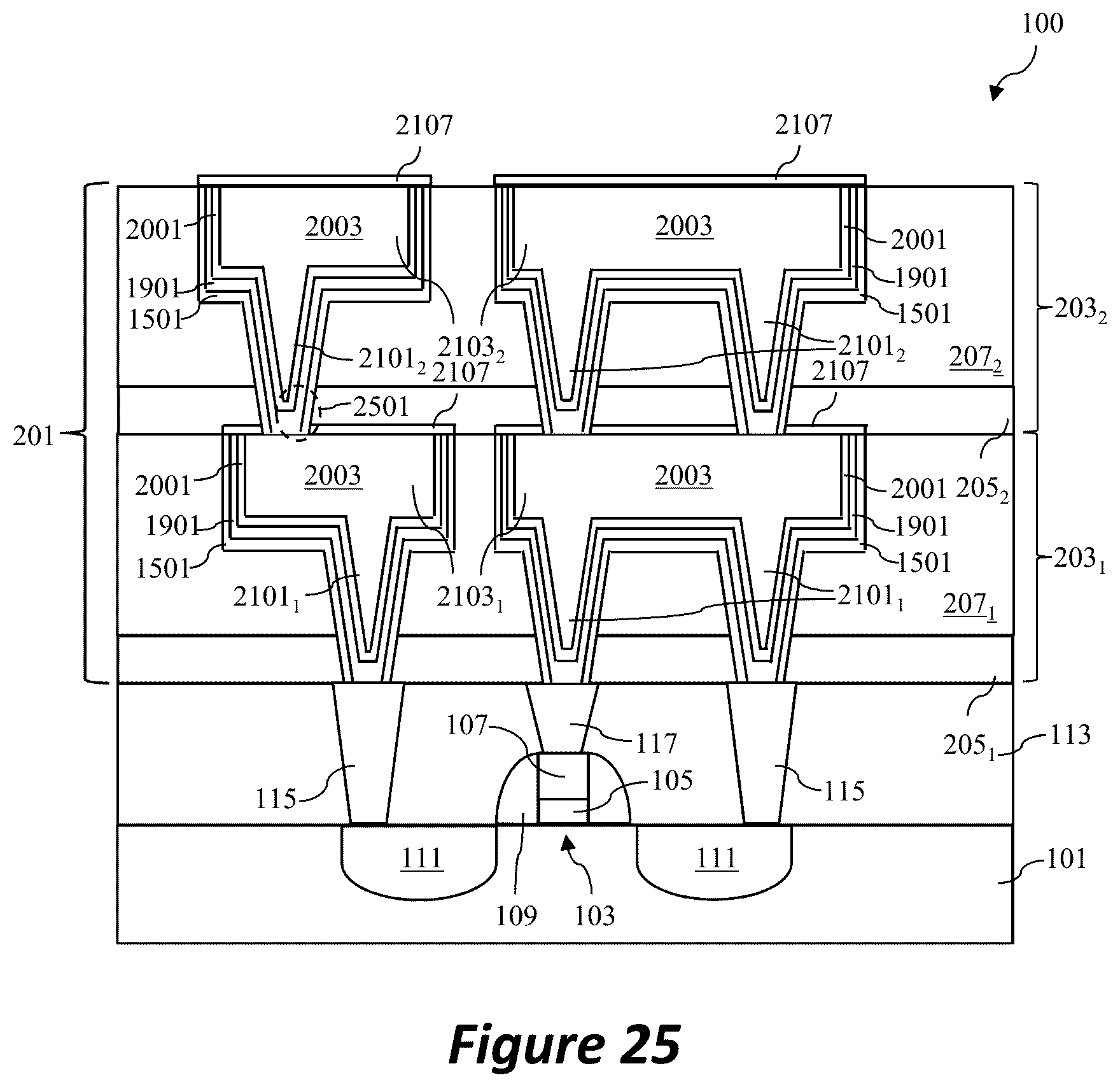 Patent US12322649 Figure 17 – Interconnect structure of semiconductor device
