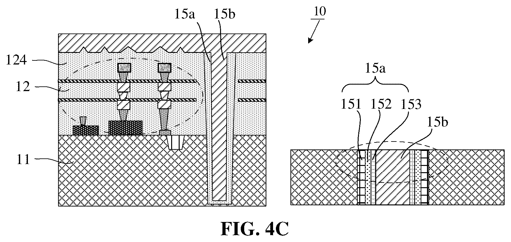 Patent US12322654 Figure 12 – Semiconductor structure, method for forming same, and wafer on wafer bonding method