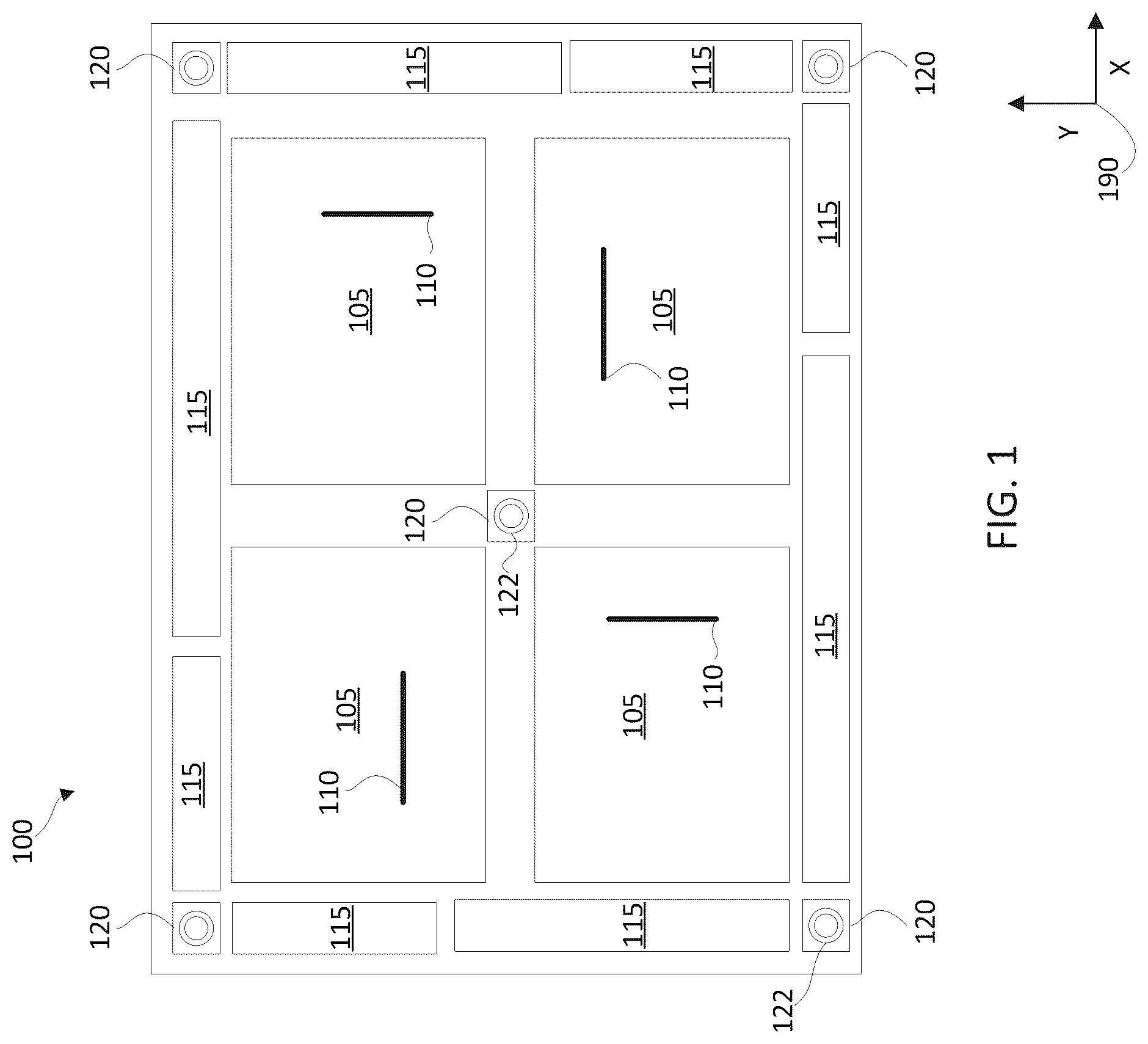Patent US12322661 Figure 1 – Shifted via-chain electrical-test measurements for hybrid bonding alignment correlation