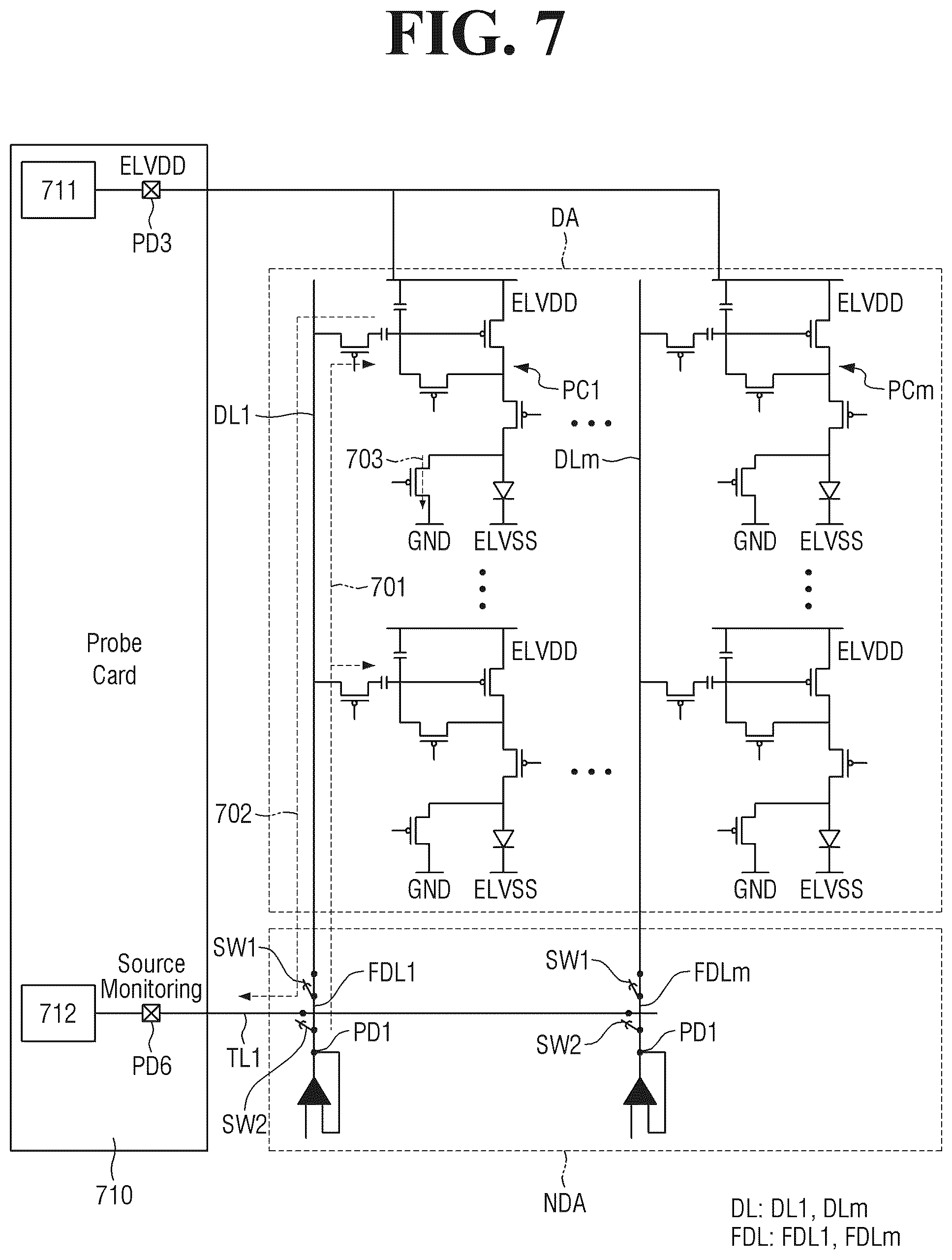 Patent US12322663 Figure 7 – Display device and method of fabricating the same