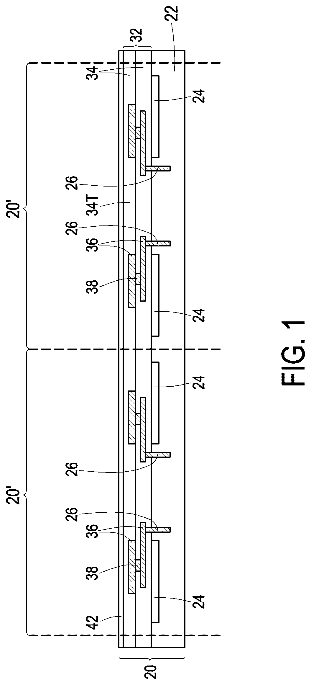 Patent US12322673 — 3DIC with heat dissipation structure and warpage control — Figure 1