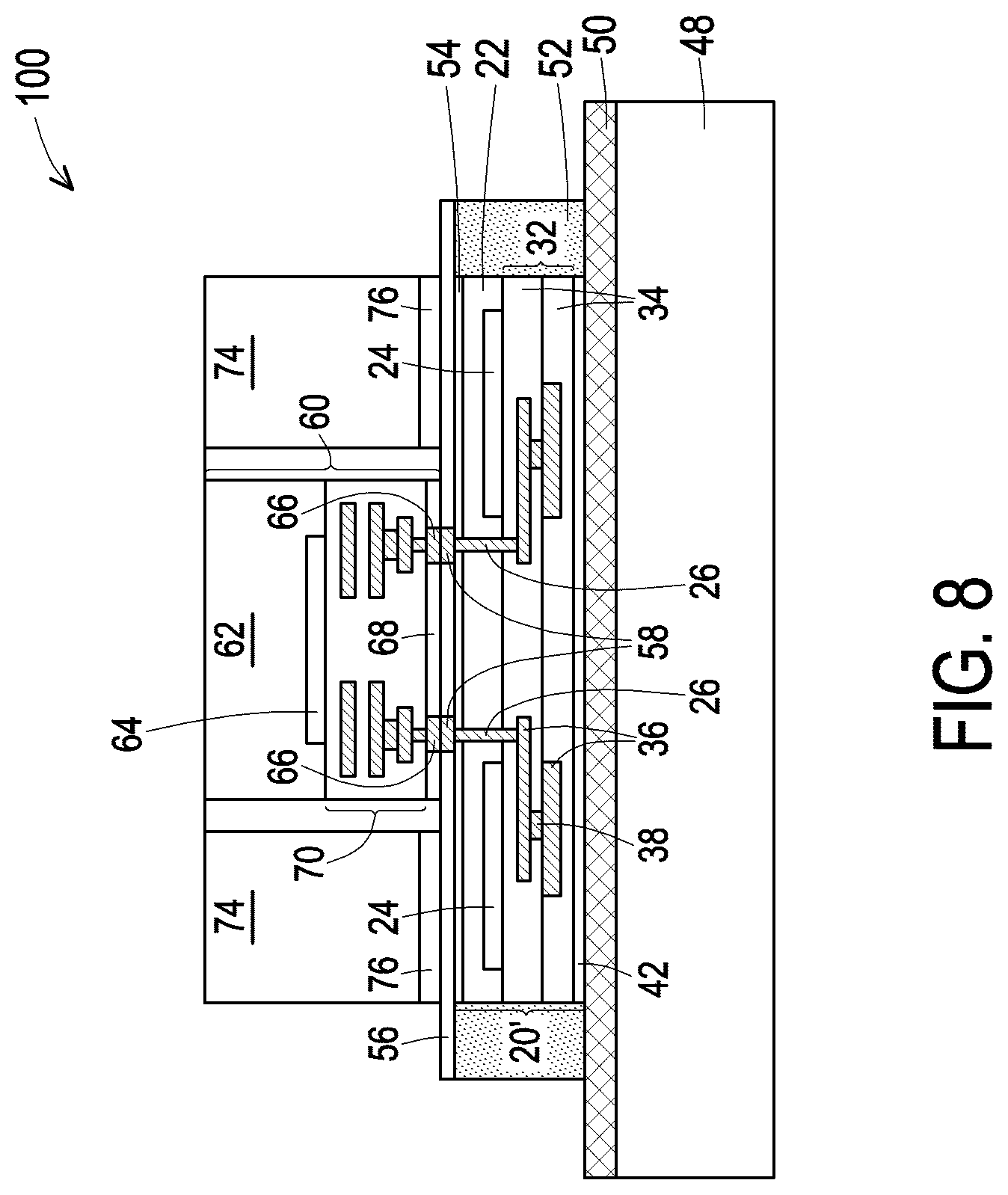 Patent US12322673 Figure 6 – 3DIC with heat dissipation structure and warpage control