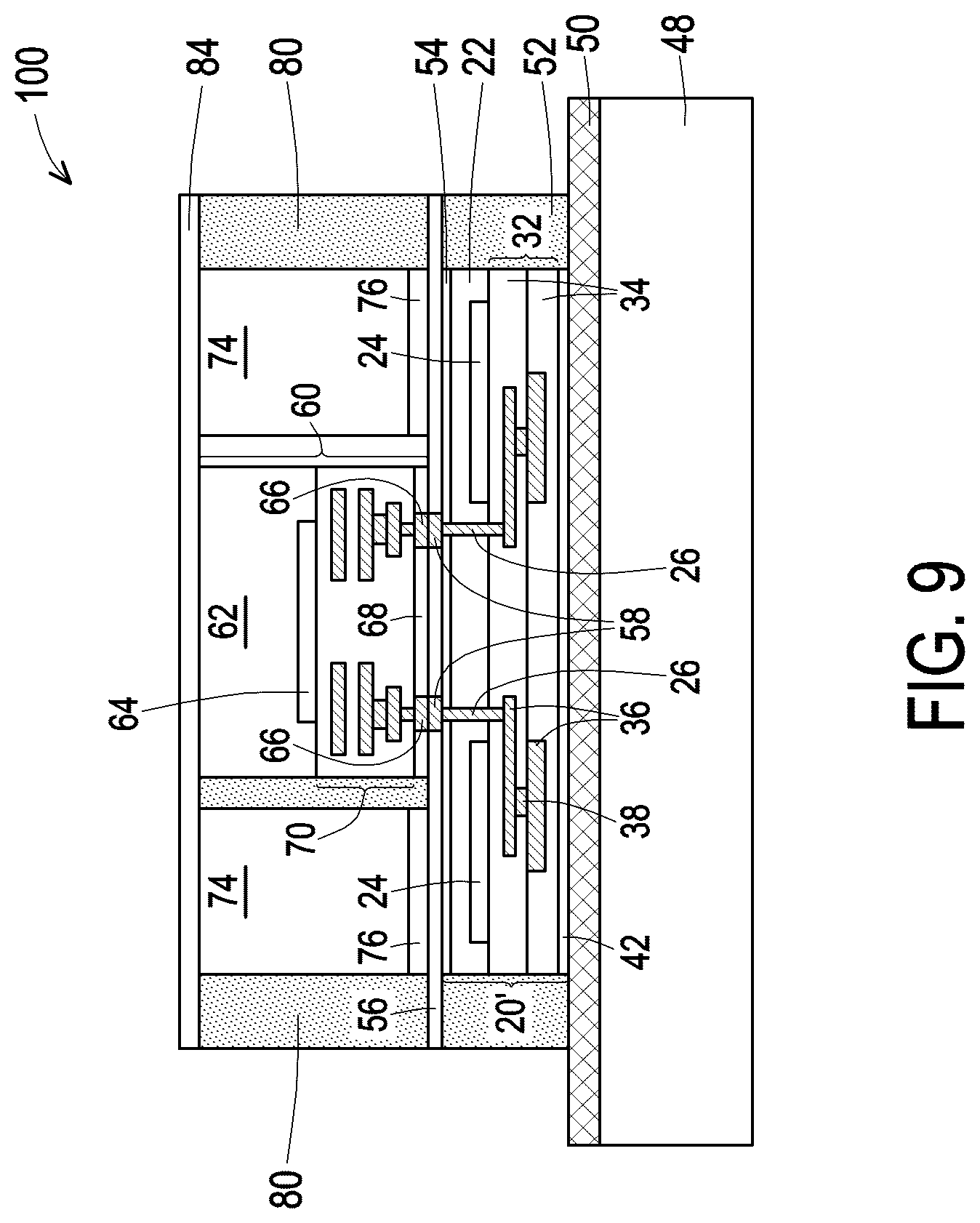 Patent US12322673 Figure 7 – 3DIC with heat dissipation structure and warpage control