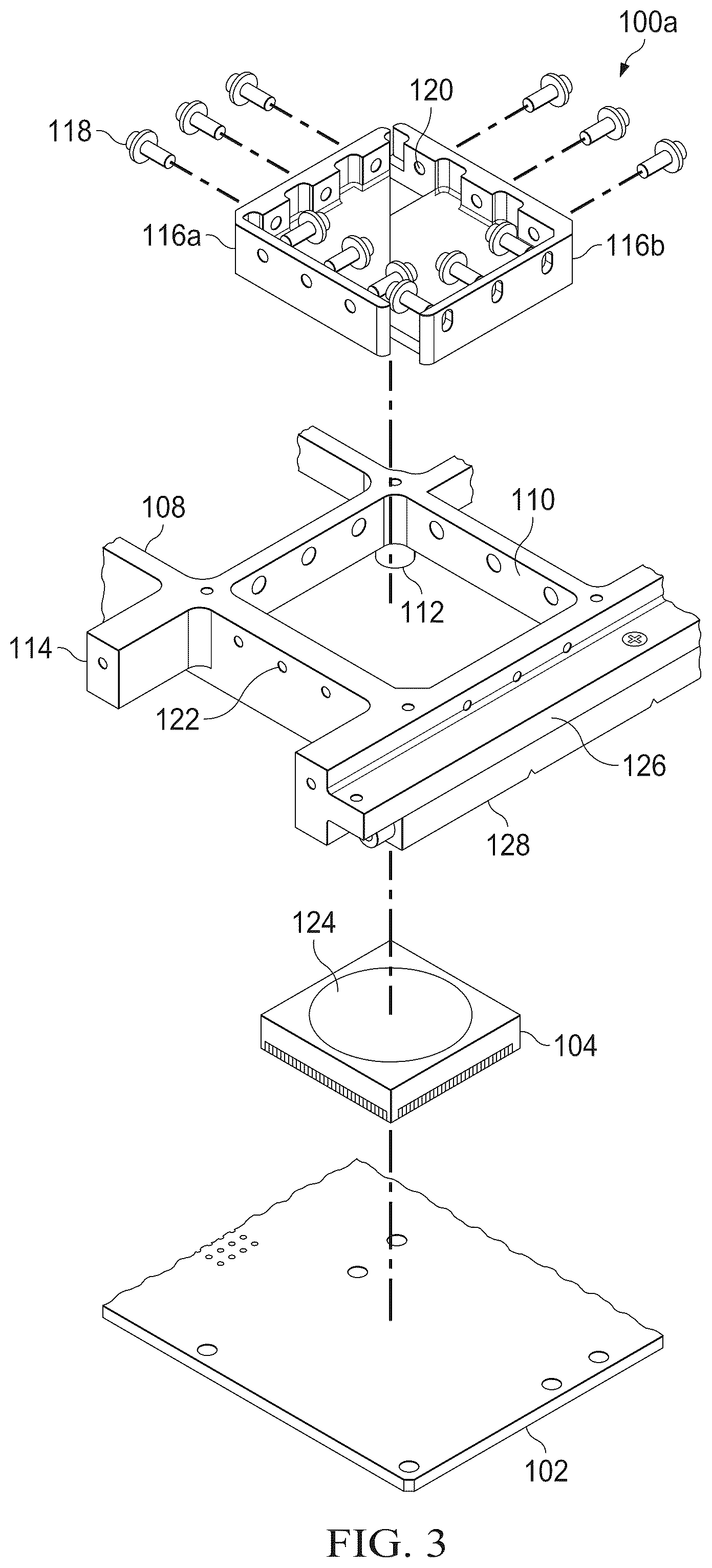 Patent US12322674 Figure 3 – Thermal spreader including ringframe and thermal straps for thermal dissipation in space and other applications
