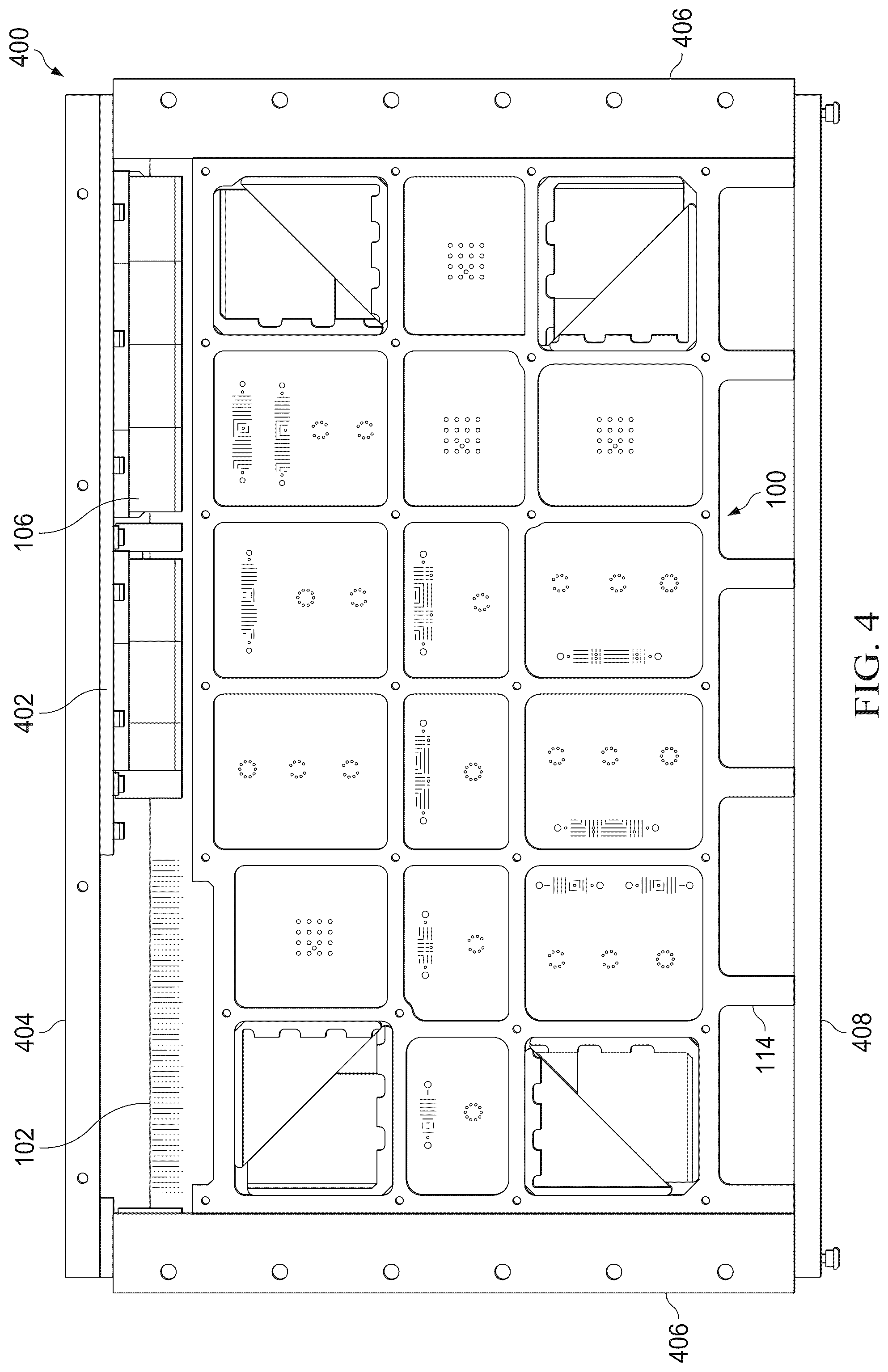 Patent US12322674 Figure 4 – Thermal spreader including ringframe and thermal straps for thermal dissipation in space and other applications