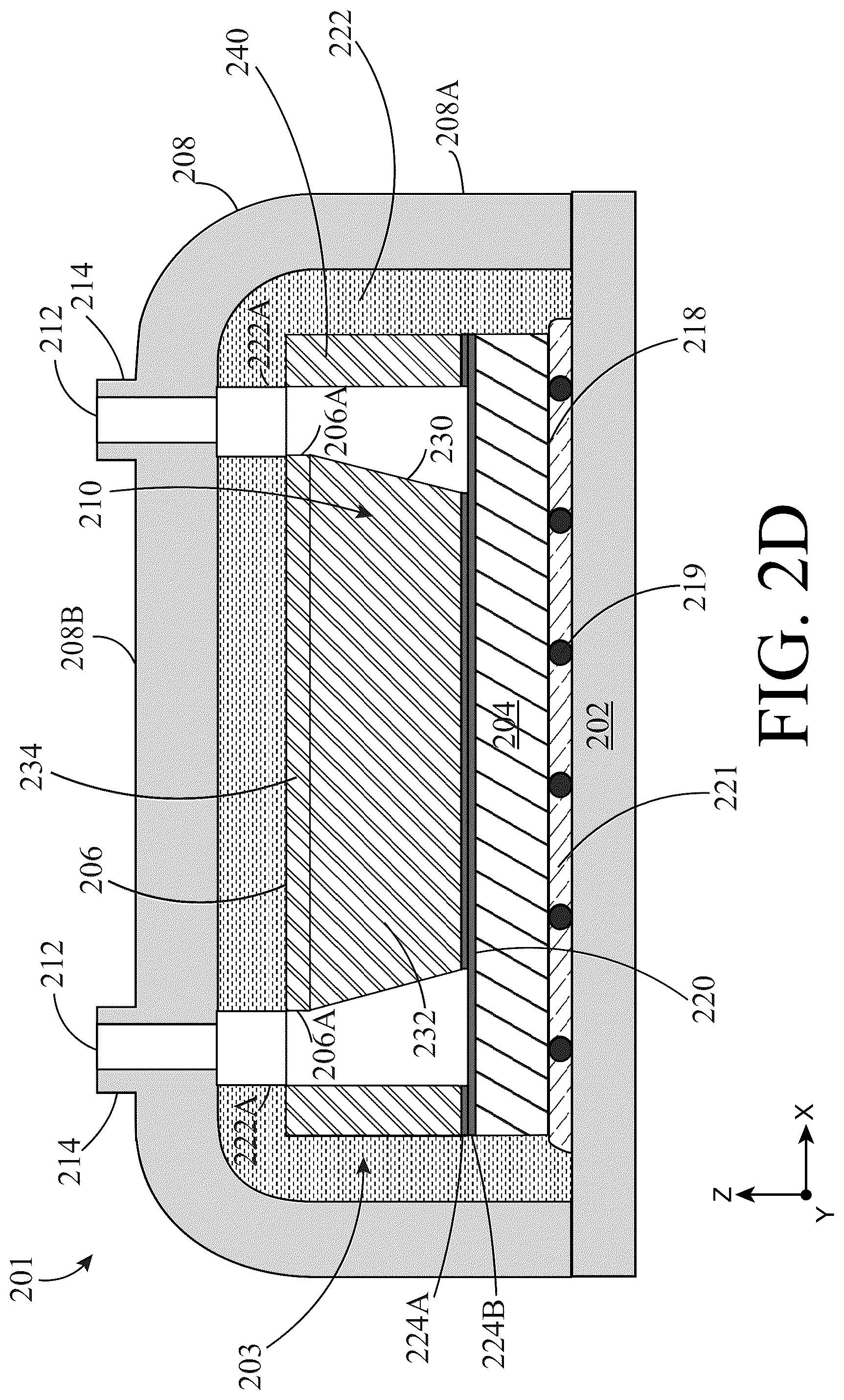 Patent US12322677 Figure 5 – Fluid channel geometry optimizations to improve cooling efficiency