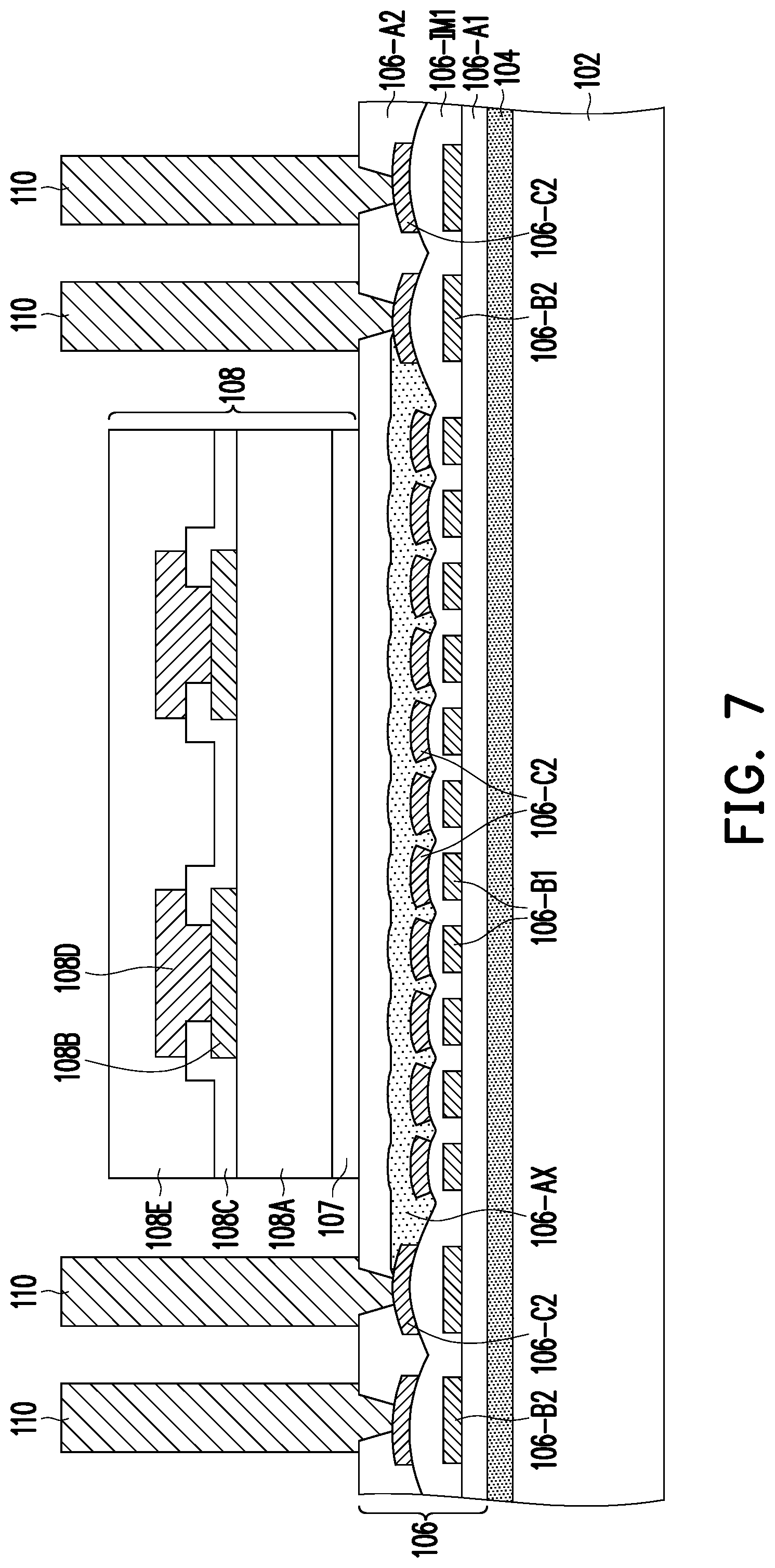 Patent US12322688 Figure 6 – Package structure including auxiliary dielectric portion