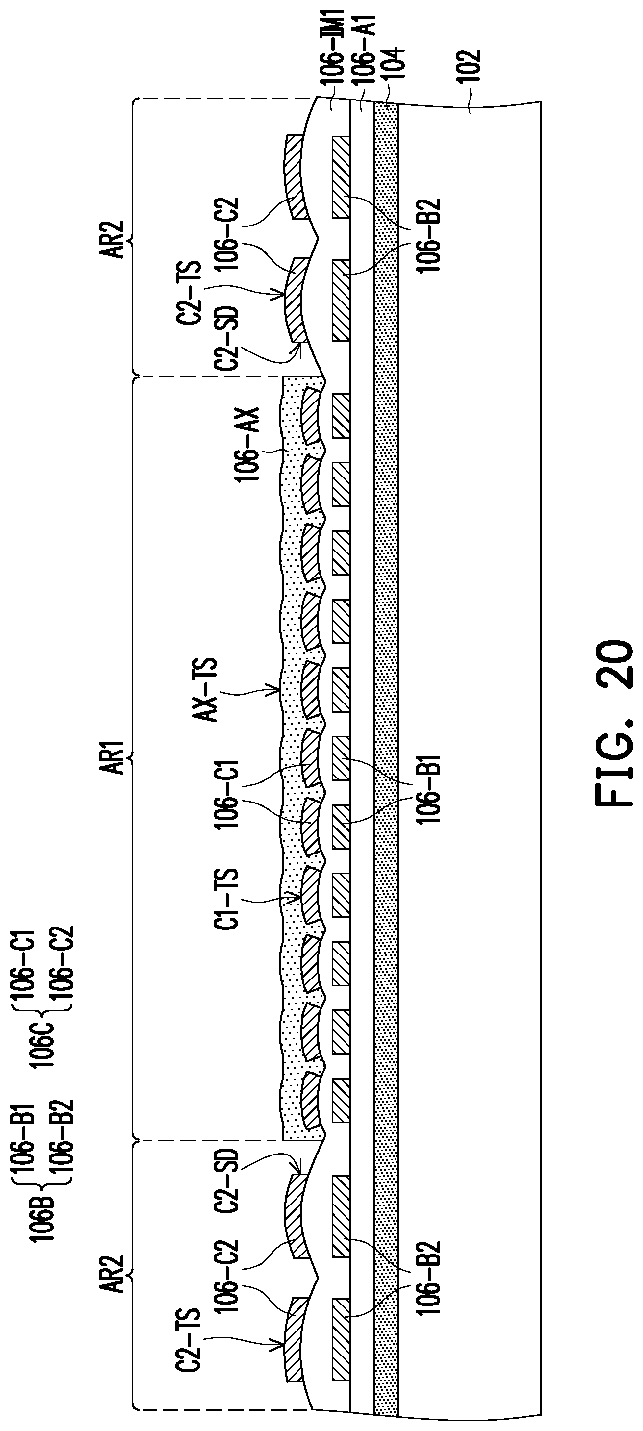 Patent US12322688 Figure 19 – Package structure including auxiliary dielectric portion