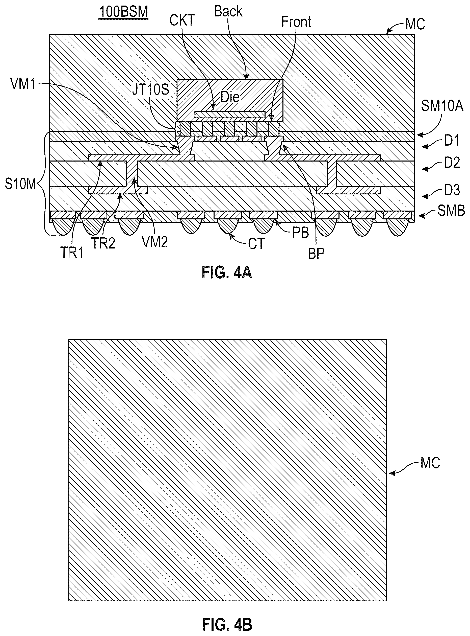 Patent US12322690 Figure 6 – Circuit packages and fabrication methods using bond-on-pad (BoP) substrate technology