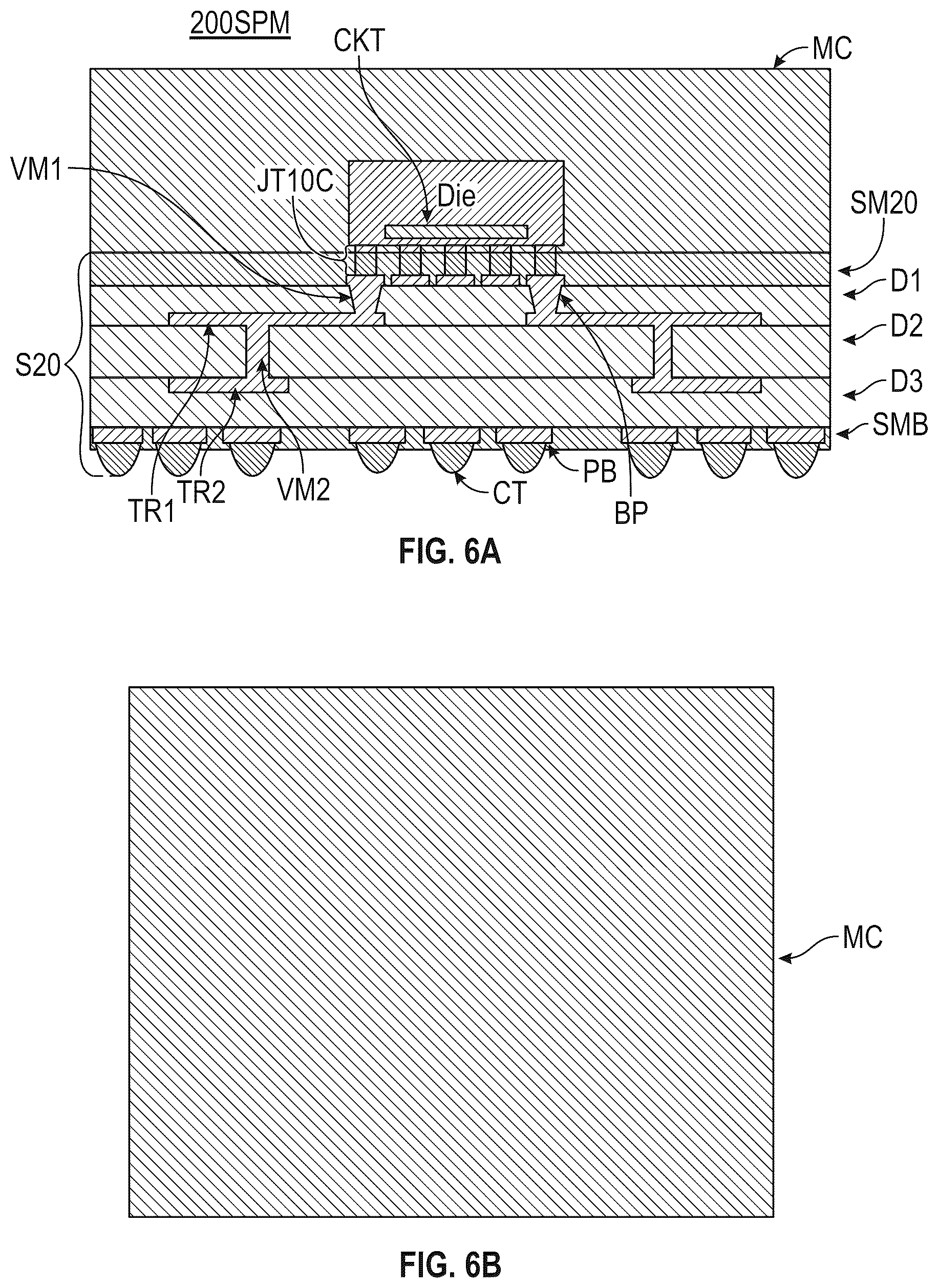 Patent US12322690 Figure 9 – Circuit packages and fabrication methods using bond-on-pad (BoP) substrate technology