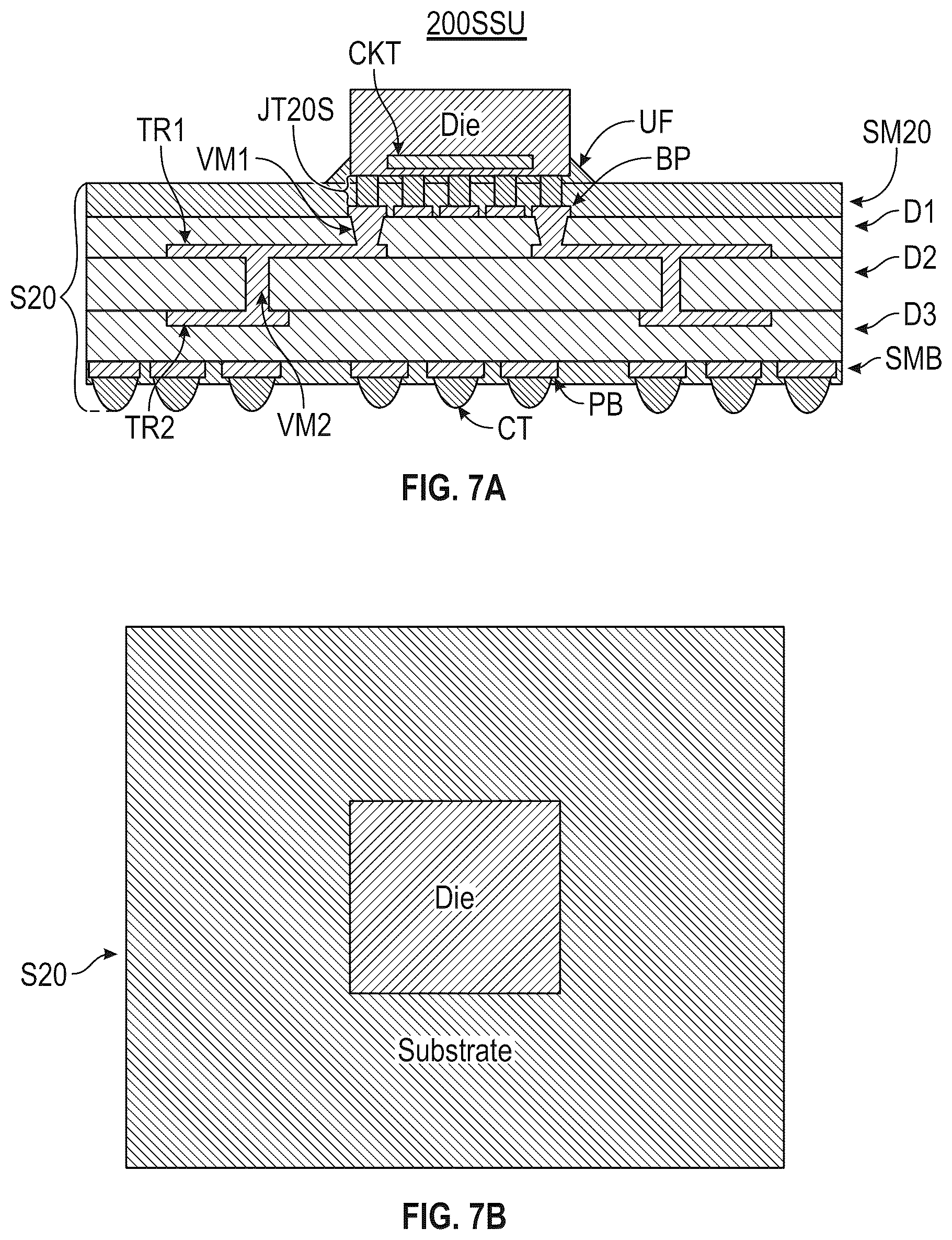 Patent US12322690 Figure 10 – Circuit packages and fabrication methods using bond-on-pad (BoP) substrate technology