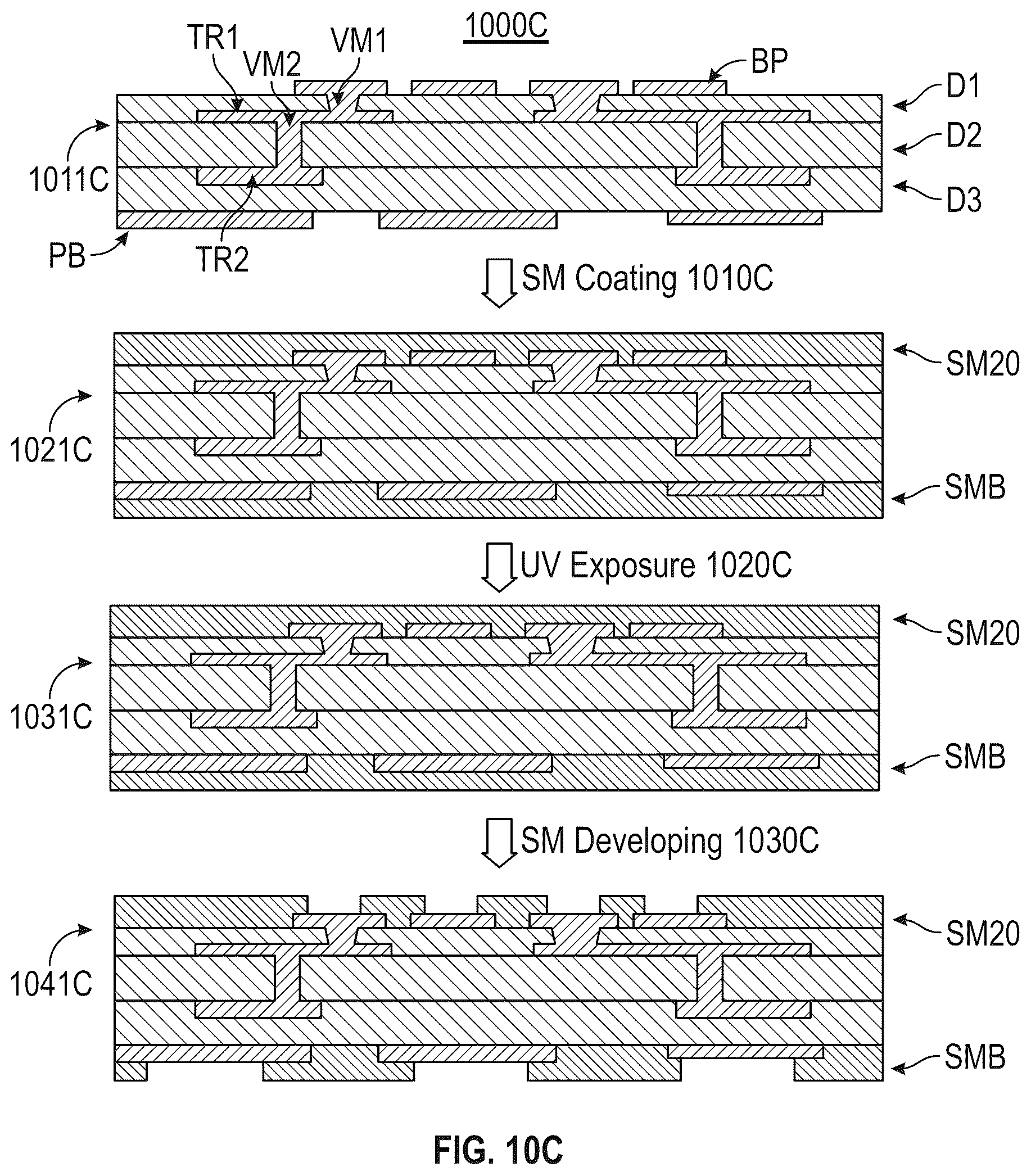 Patent US12322690 Figure 16 – Circuit packages and fabrication methods using bond-on-pad (BoP) substrate technology