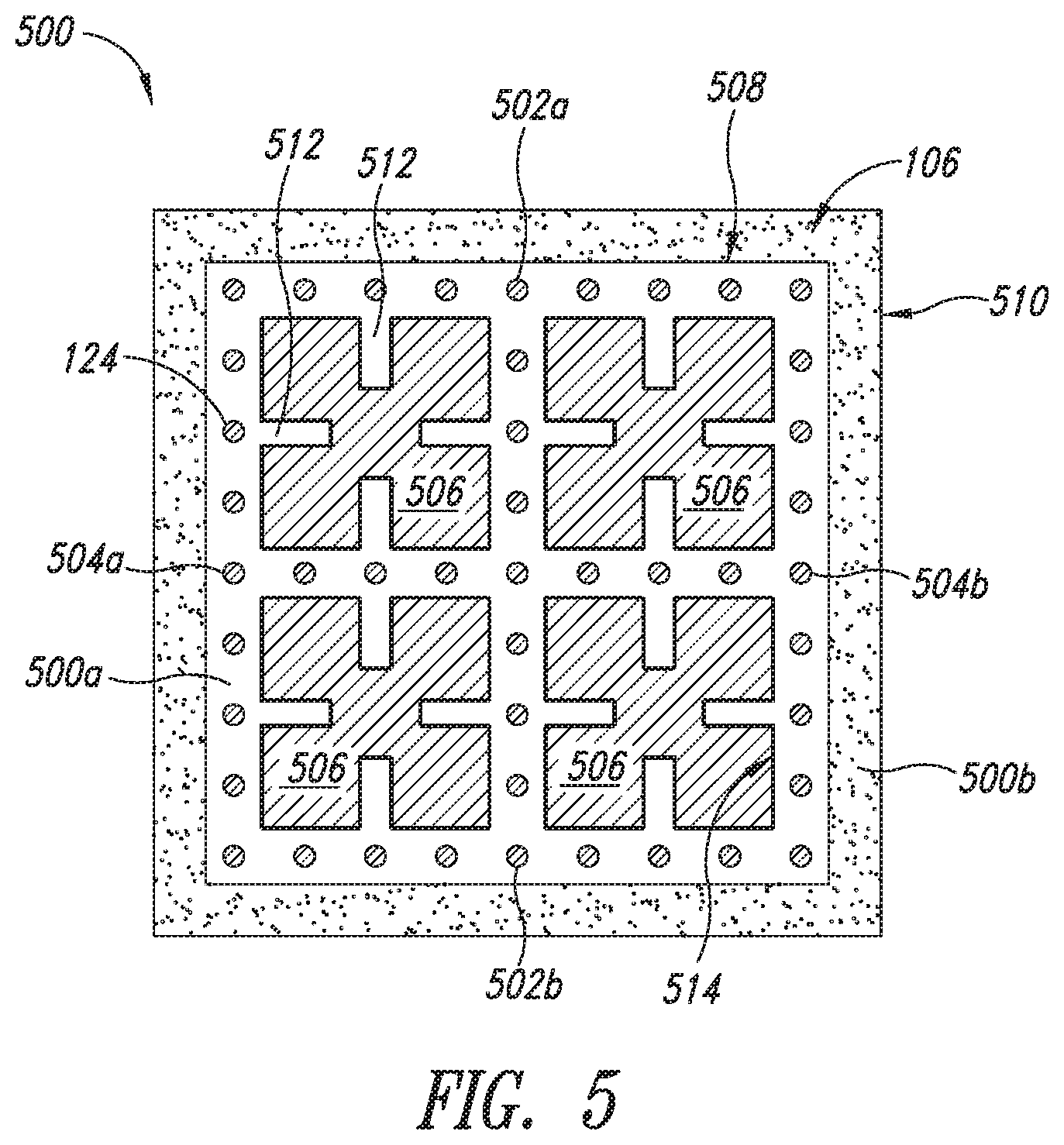 Patent US12322692 Figure 4 – Solder mask for thermal pad of a printed circuit board to provide reliable solder contact to an integrated circuit