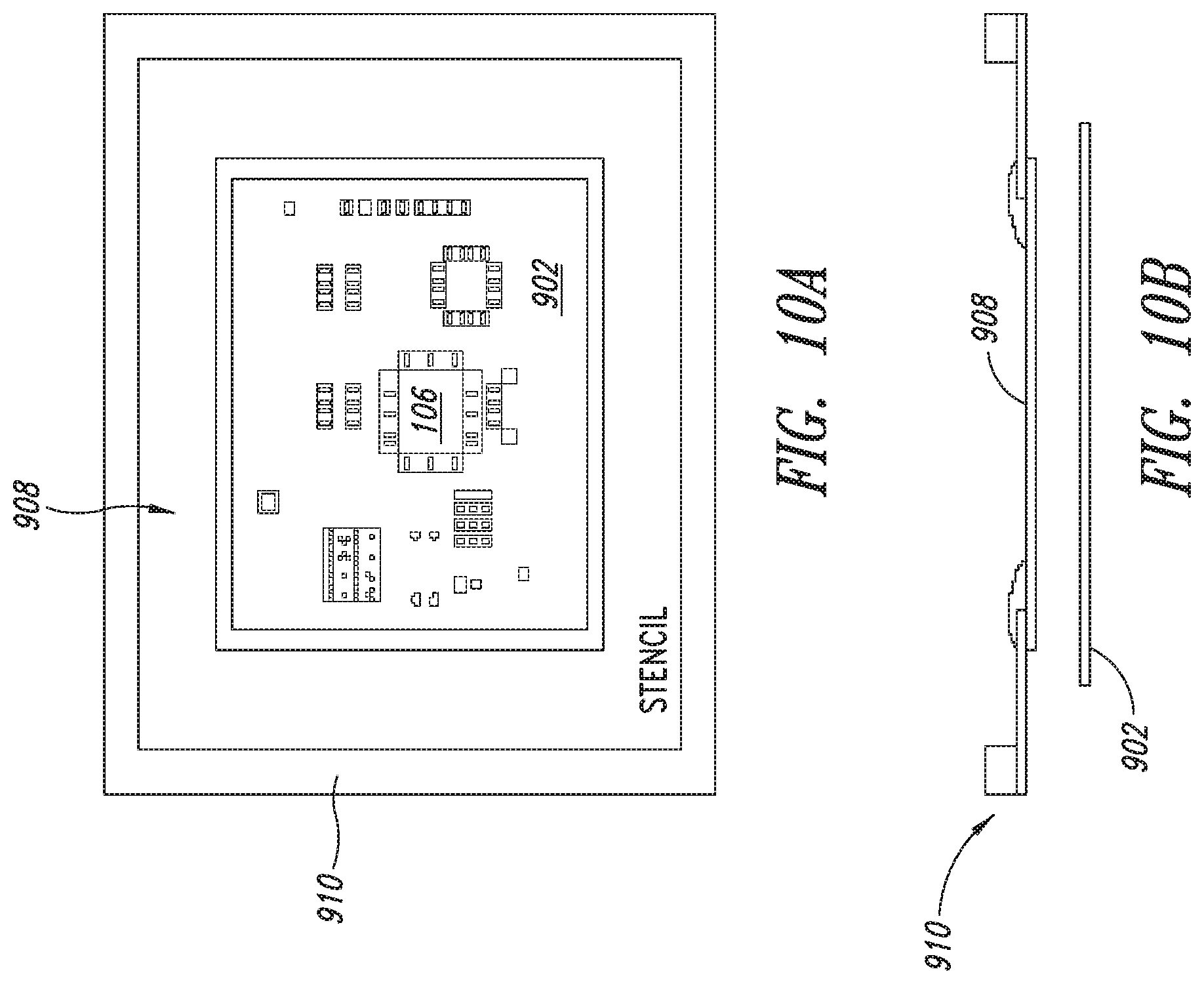 Patent US12322692 Figure 9 – Solder mask for thermal pad of a printed circuit board to provide reliable solder contact to an integrated circuit