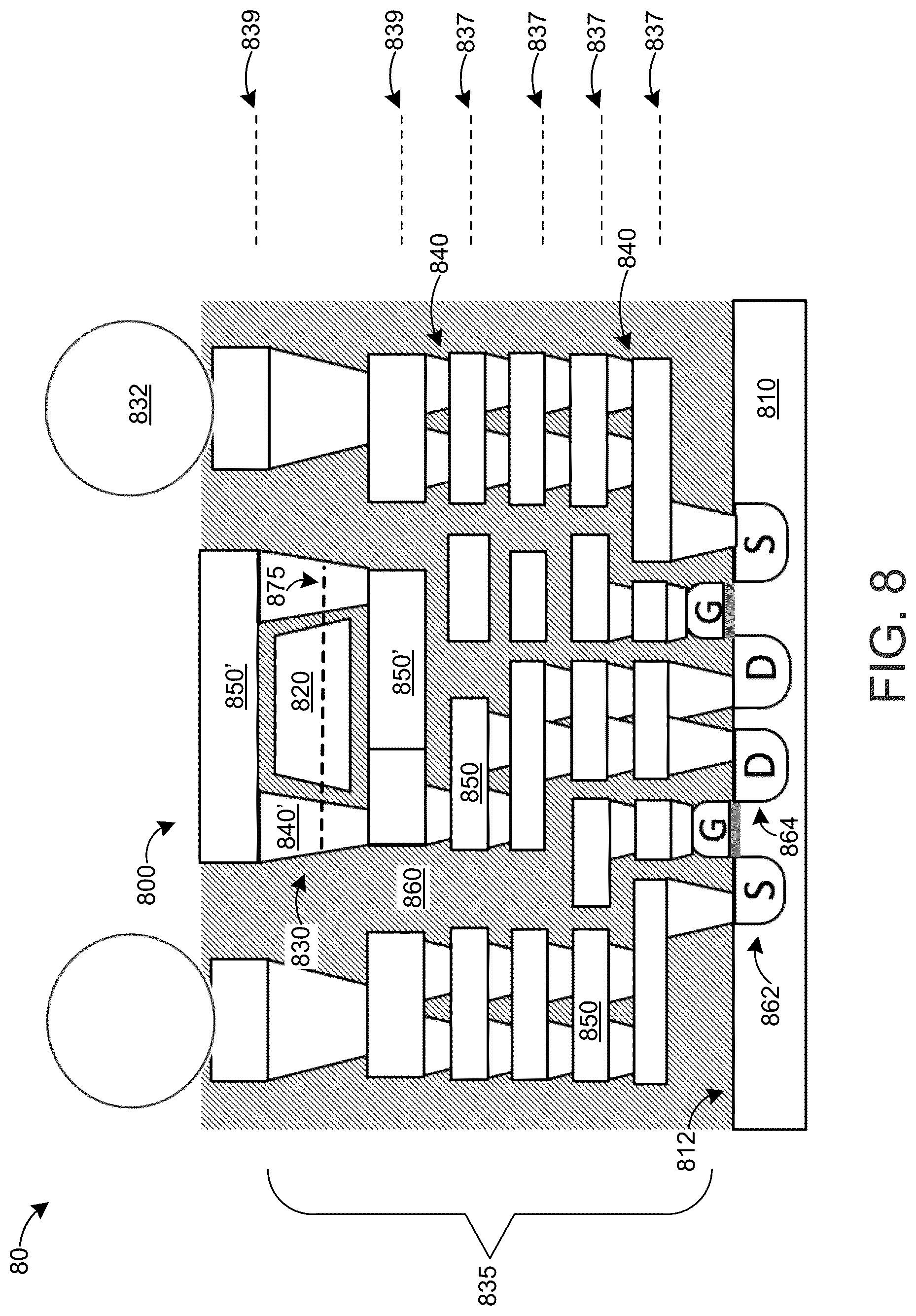 Patent US12322695 Figure 9 – Magnetic core with hard ferromagnetic biasing layers and structures containing same
