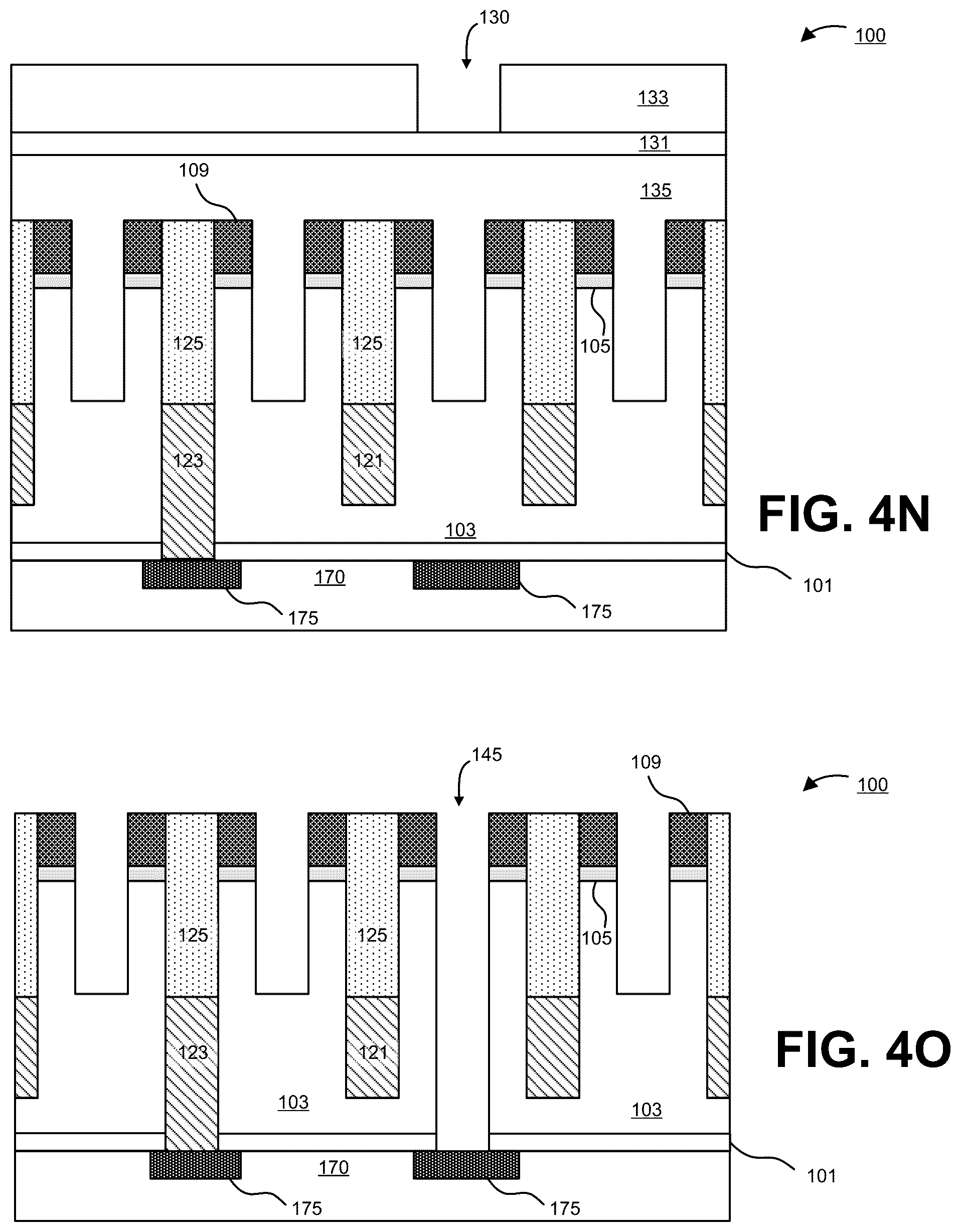 Patent US12322699 Figure 11 – Method of forming high density, high shorting margin, and low capacitance interconnects by alternating recessed trenches