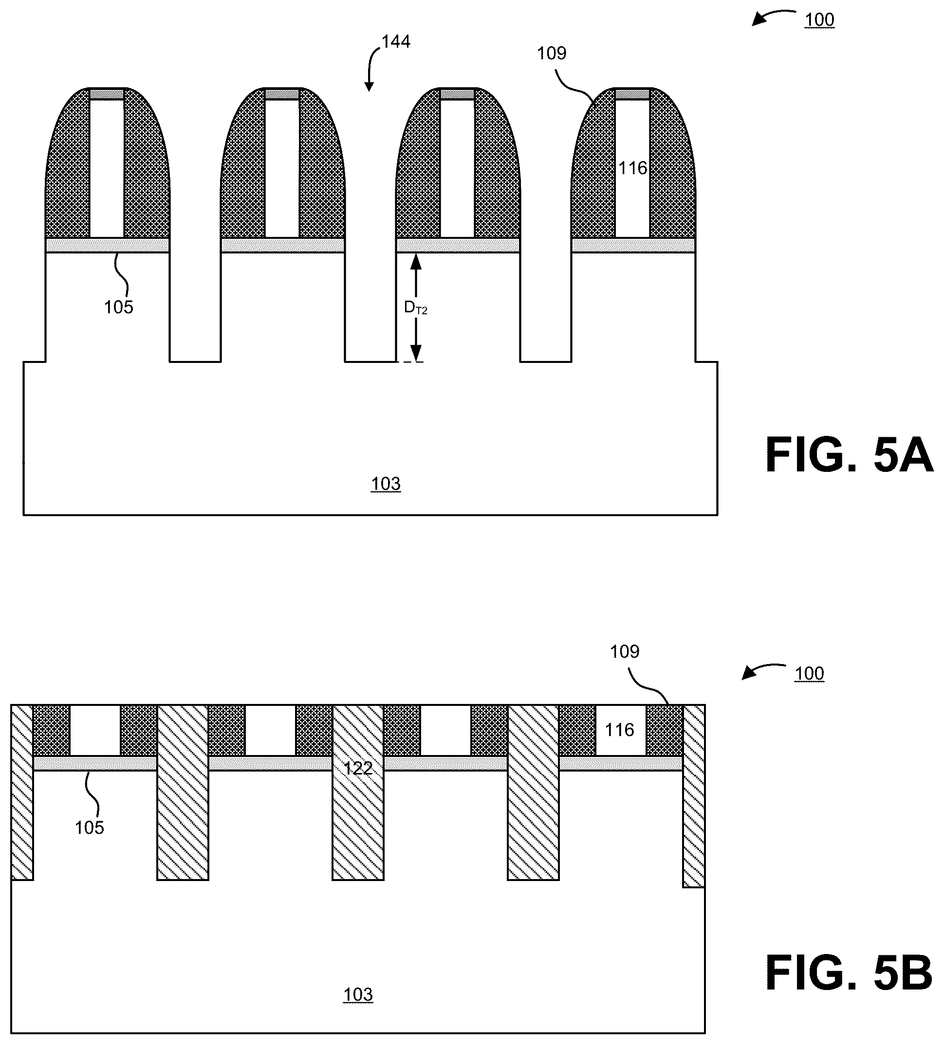 Patent US12322699 Figure 13 – Method of forming high density, high shorting margin, and low capacitance interconnects by alternating recessed trenches