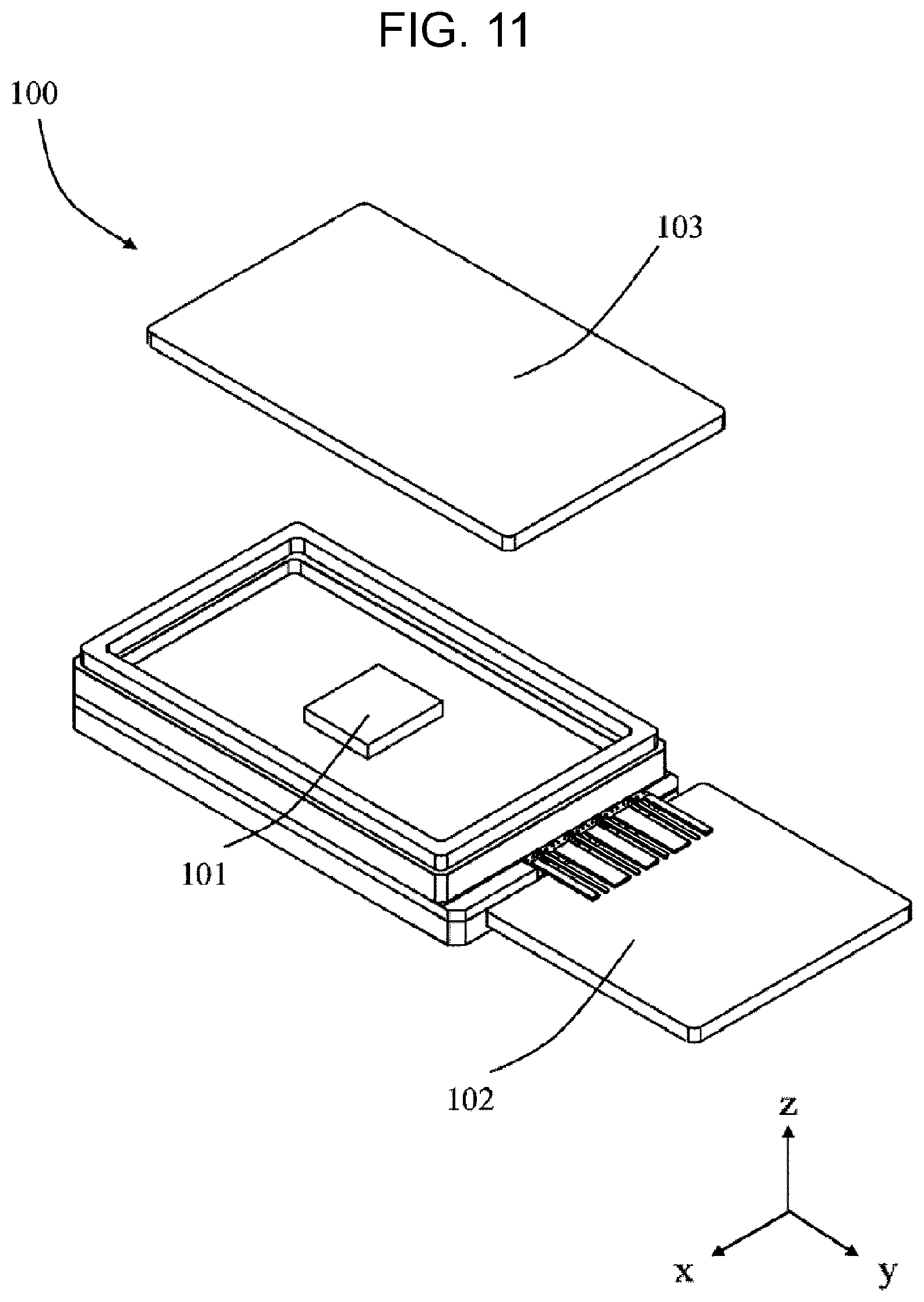 Patent US12322700 Figure 11 – Wiring base and electronic device