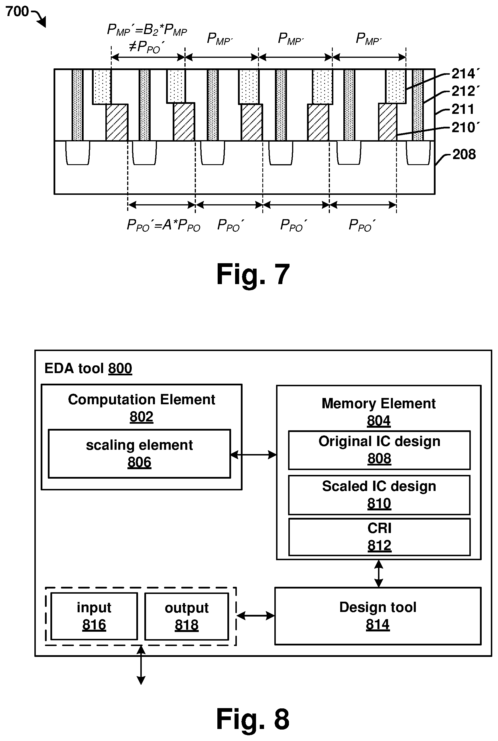 Patent US12322701 Figure 4 – Different scaling ratio in FEOL / MOL/ BEOL