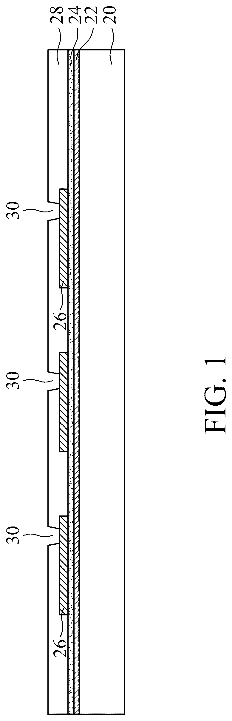 Patent US12322703 Figure 1 – Eccentric via structures for stress reduction