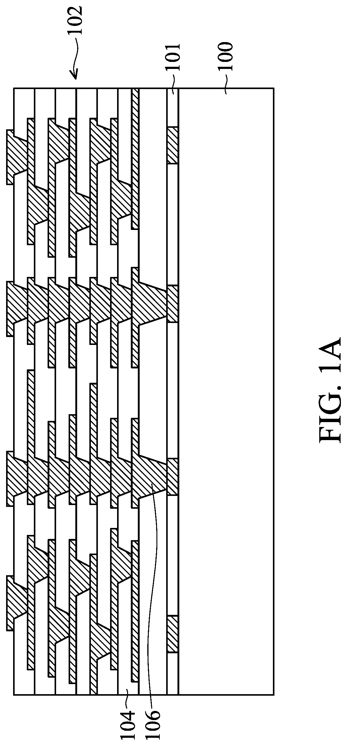 Patent US12322704 — Package structure with underfill — Figure 1