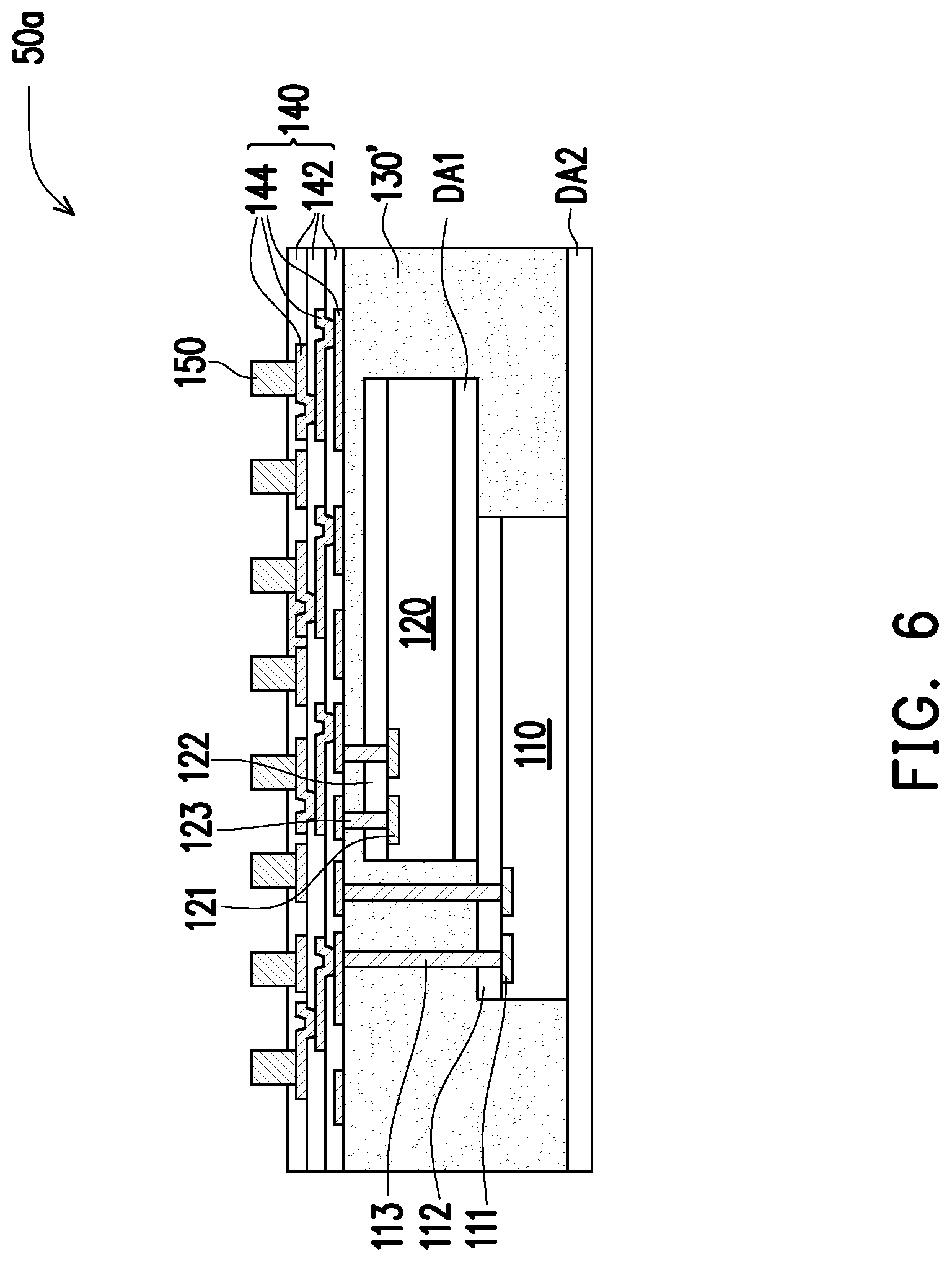 Patent US12322705 Figure 6 – Chip package and manufacturing method thereof