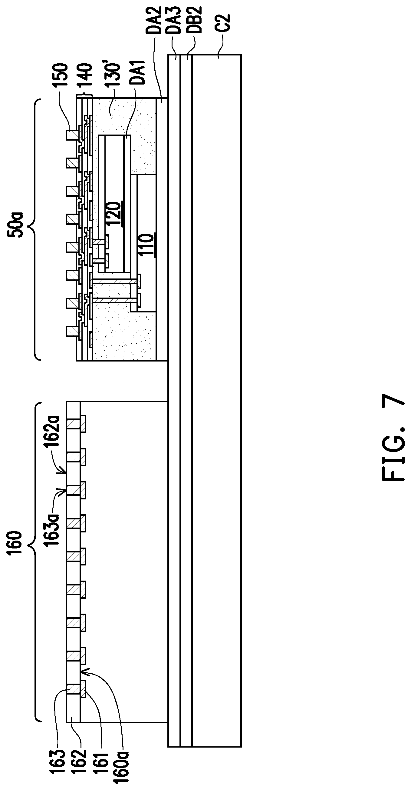 Patent US12322705 Figure 7 – Chip package and manufacturing method thereof
