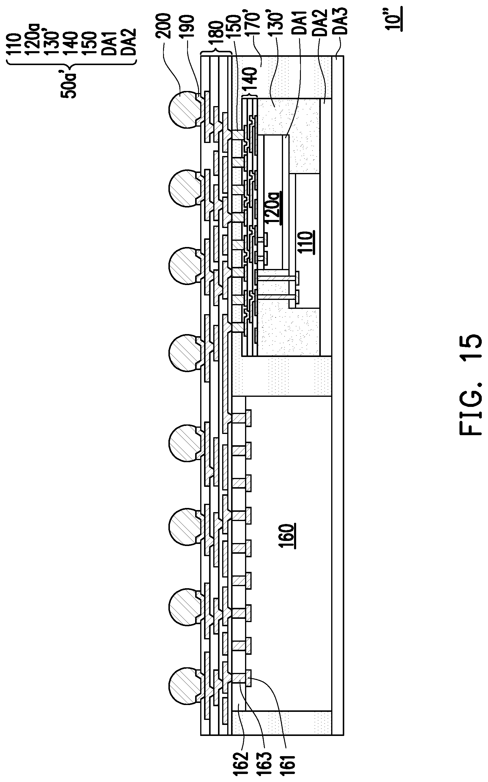 Patent US12322705 Figure 15 – Chip package and manufacturing method thereof