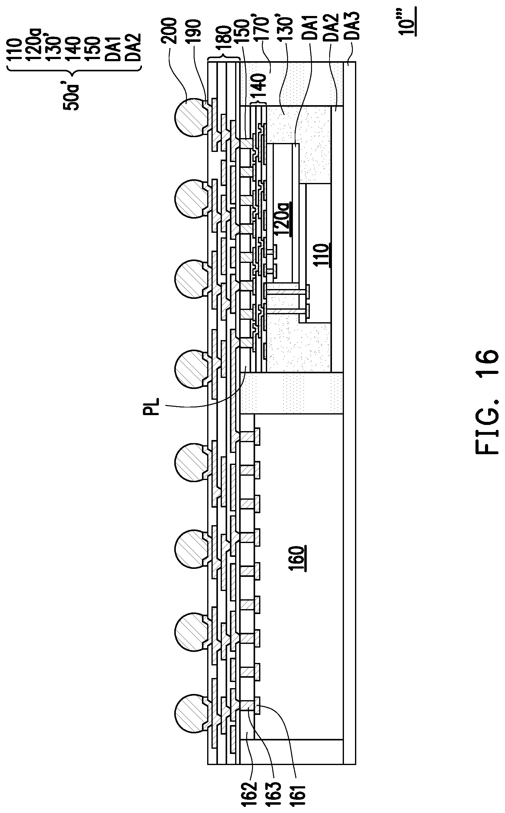 Patent US12322705 Figure 16 – Chip package and manufacturing method thereof