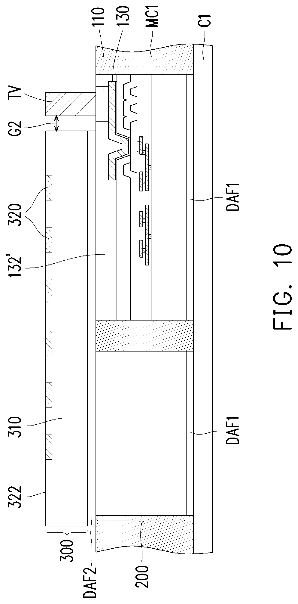 Patent US12322706 Figure 8 – Chip package and method of forming the same