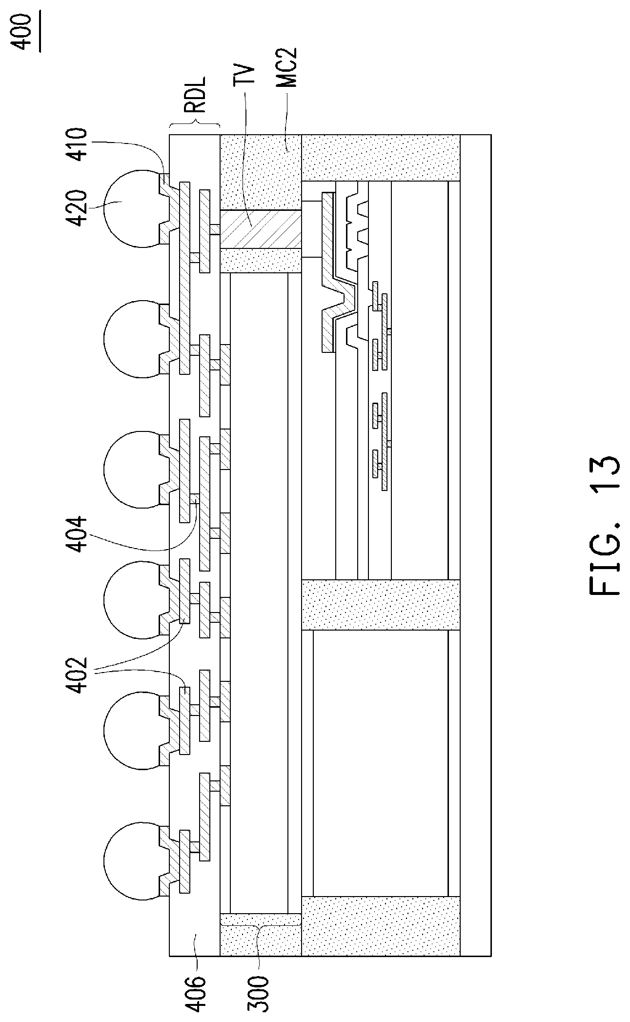 Patent US12322706 Figure 11 – Chip package and method of forming the same