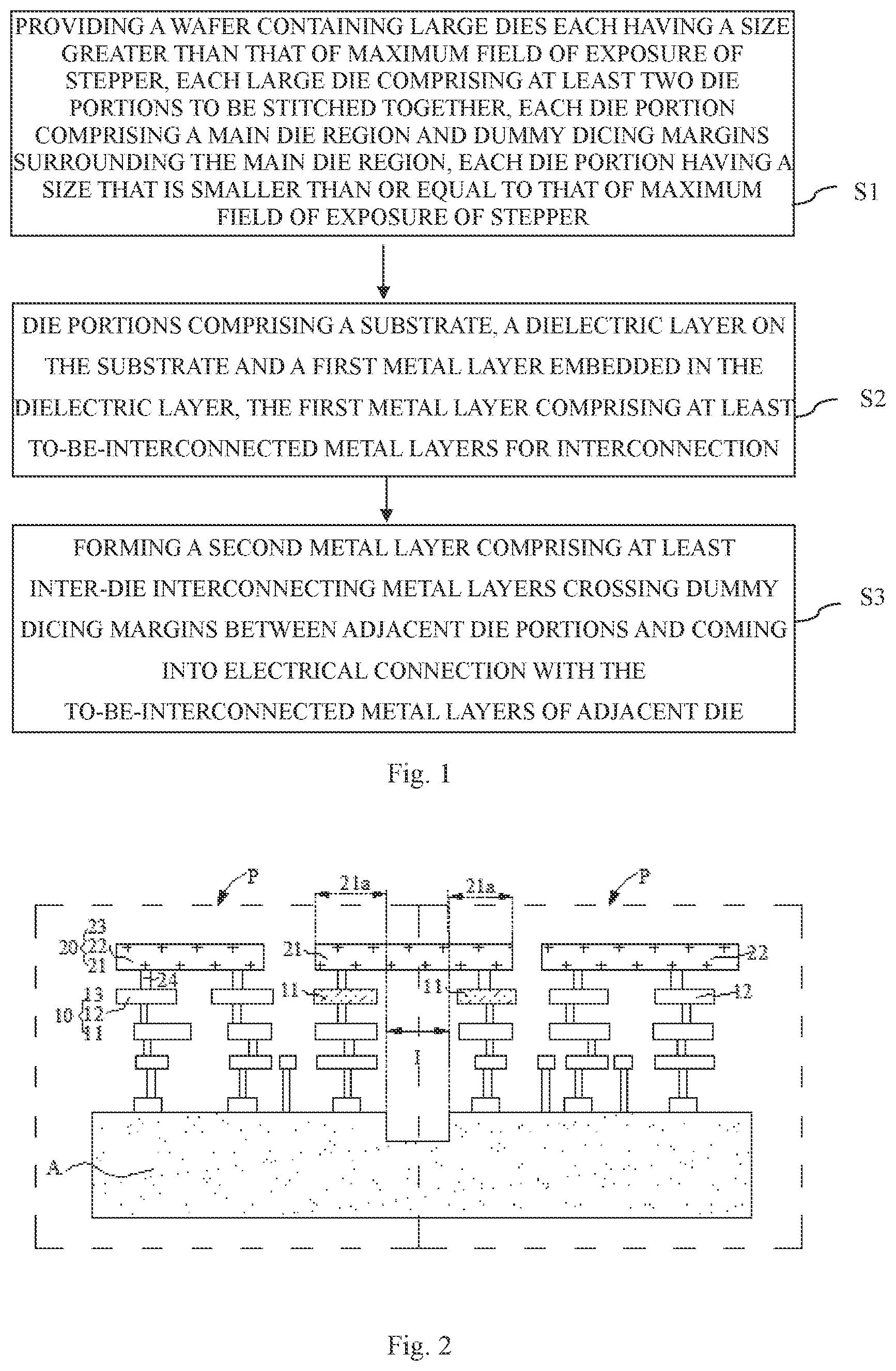 Patent US12322707 Figure 1 – Large die wafer, large die and method of forming the same