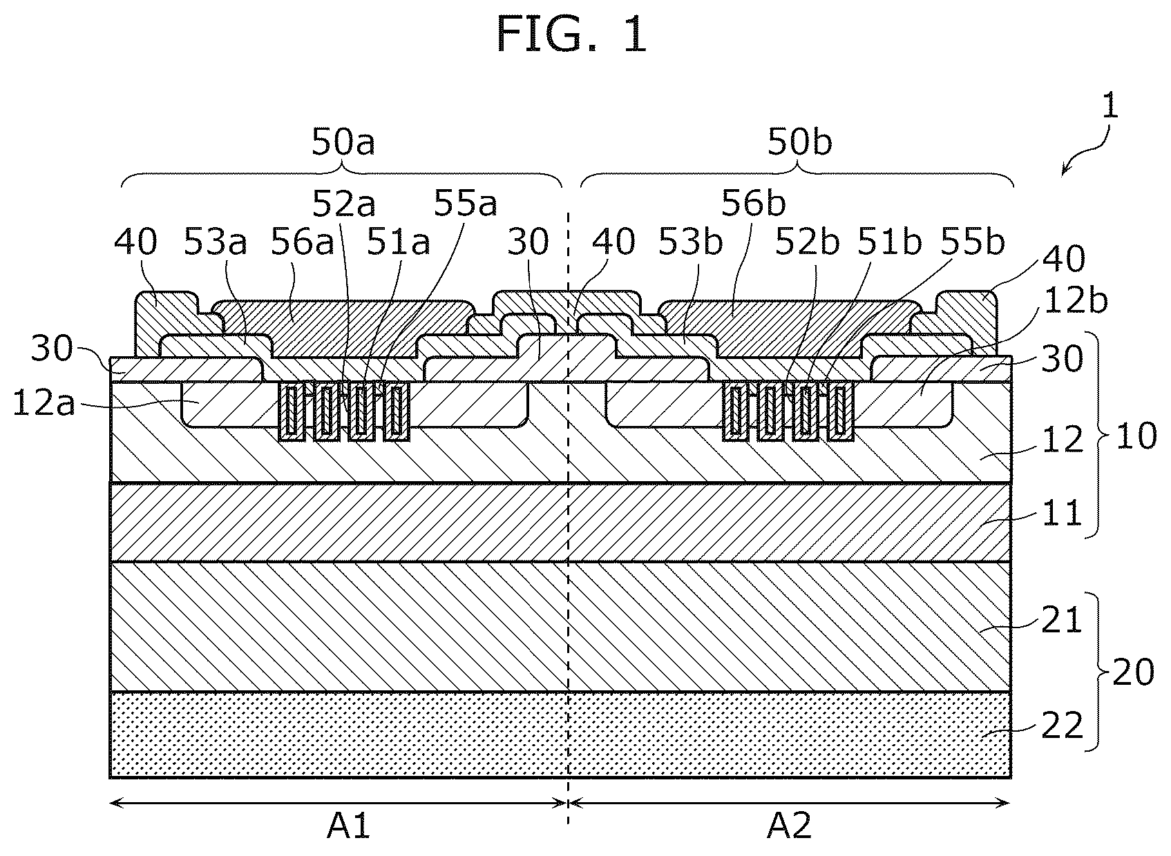 Patent US12322709 — Semiconductor device and laser marking method — Figure 1