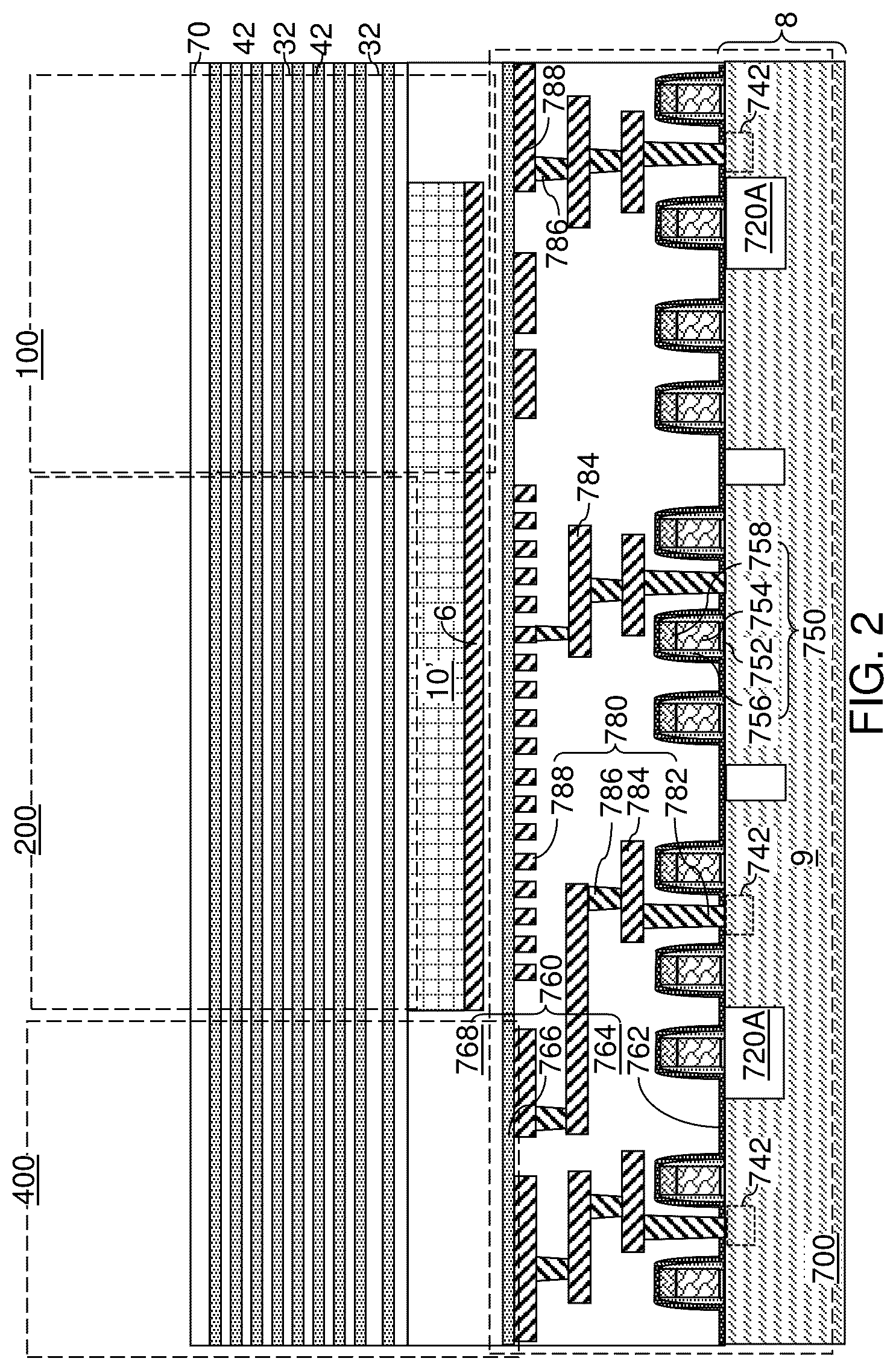 Patent US12322710 Figure 4 – Three-dimensional memory device with finned support pillar structures and method of forming the same