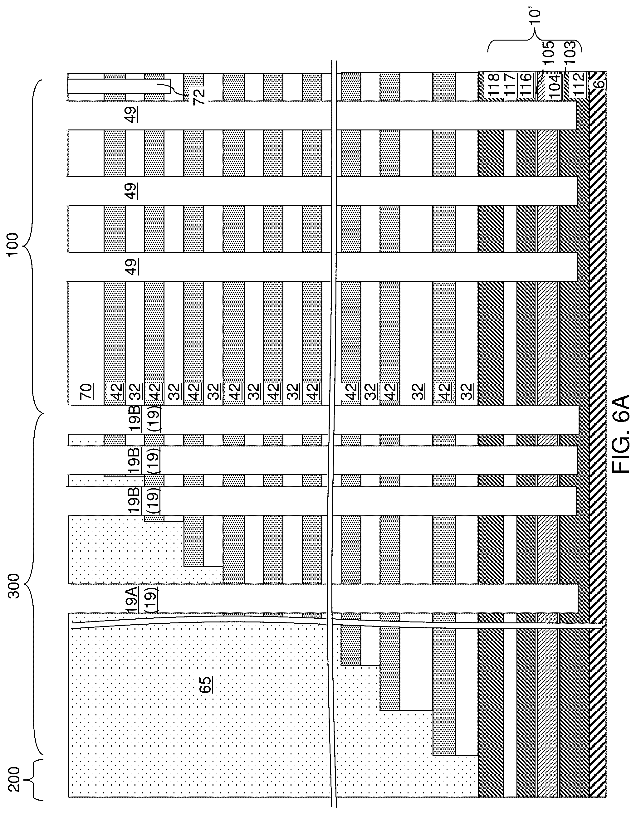 Patent US12322710 Figure 10 – Three-dimensional memory device with finned support pillar structures and method of forming the same