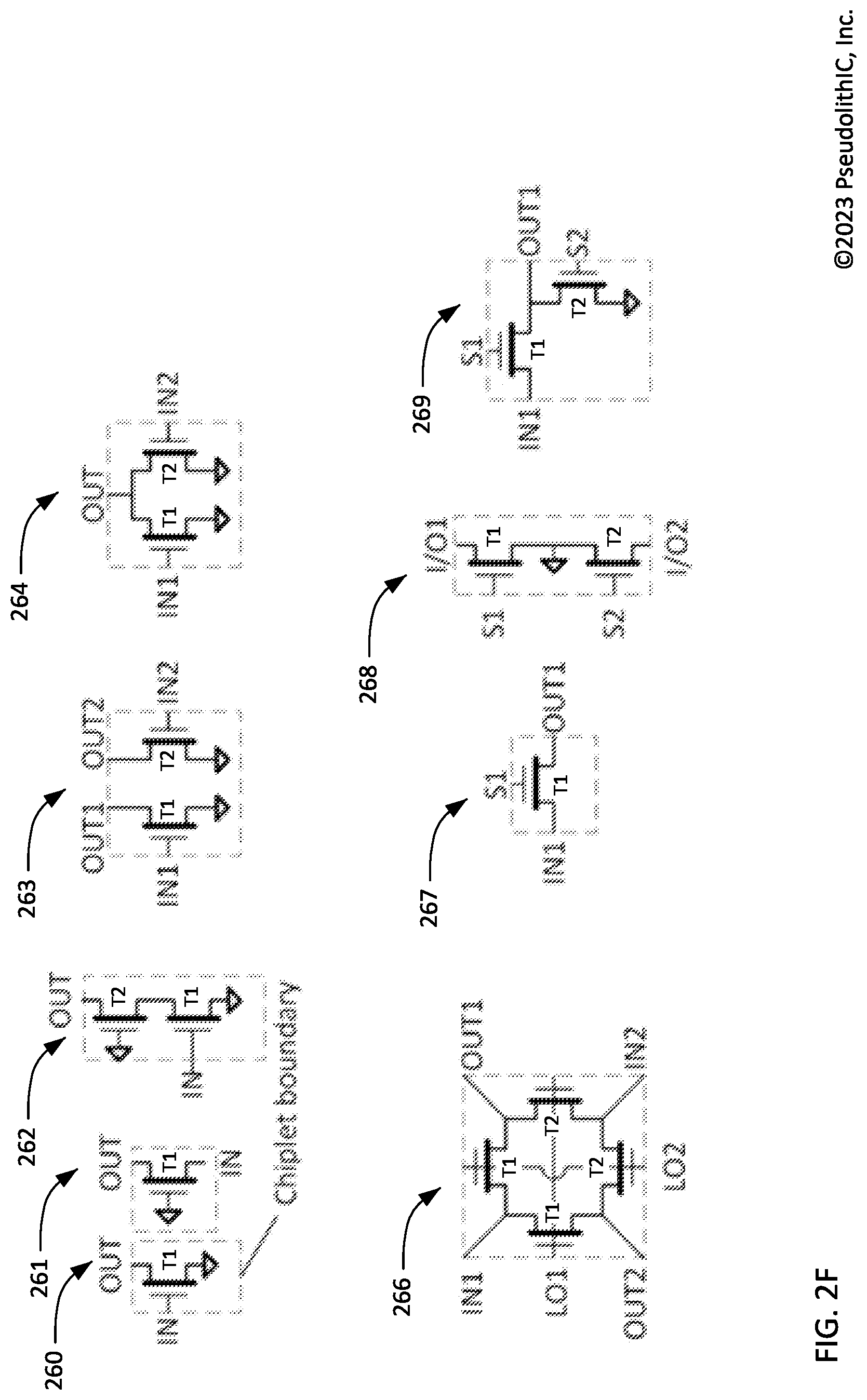 Patent US12322714 Figure 9 – Heterogeneous integration of radio frequency transistor chiplets having interconnection tuning circuits