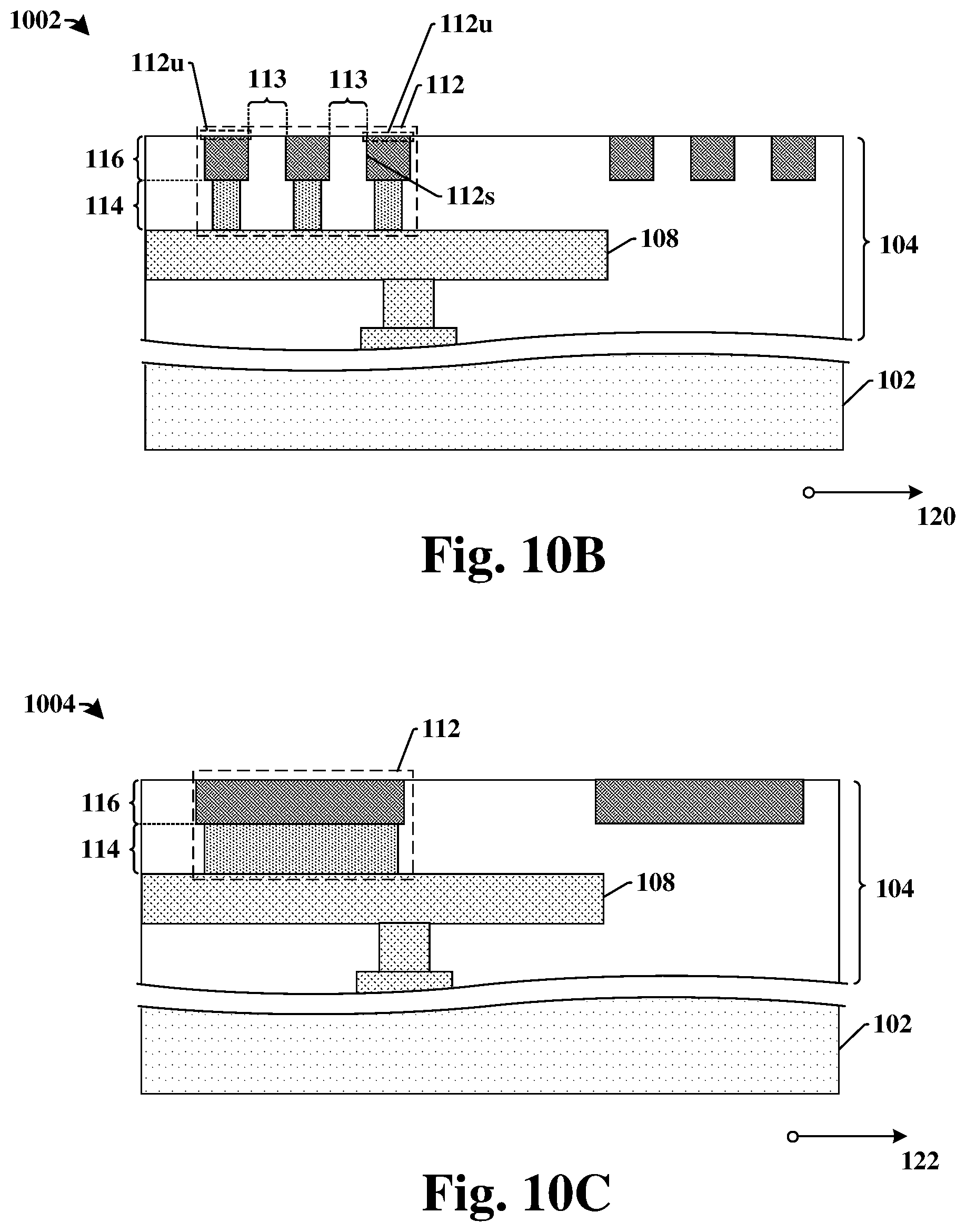 Patent US12322715 Figure 11 – Method of forming integrated chip structure having slotted bond pad in stacked wafer structure