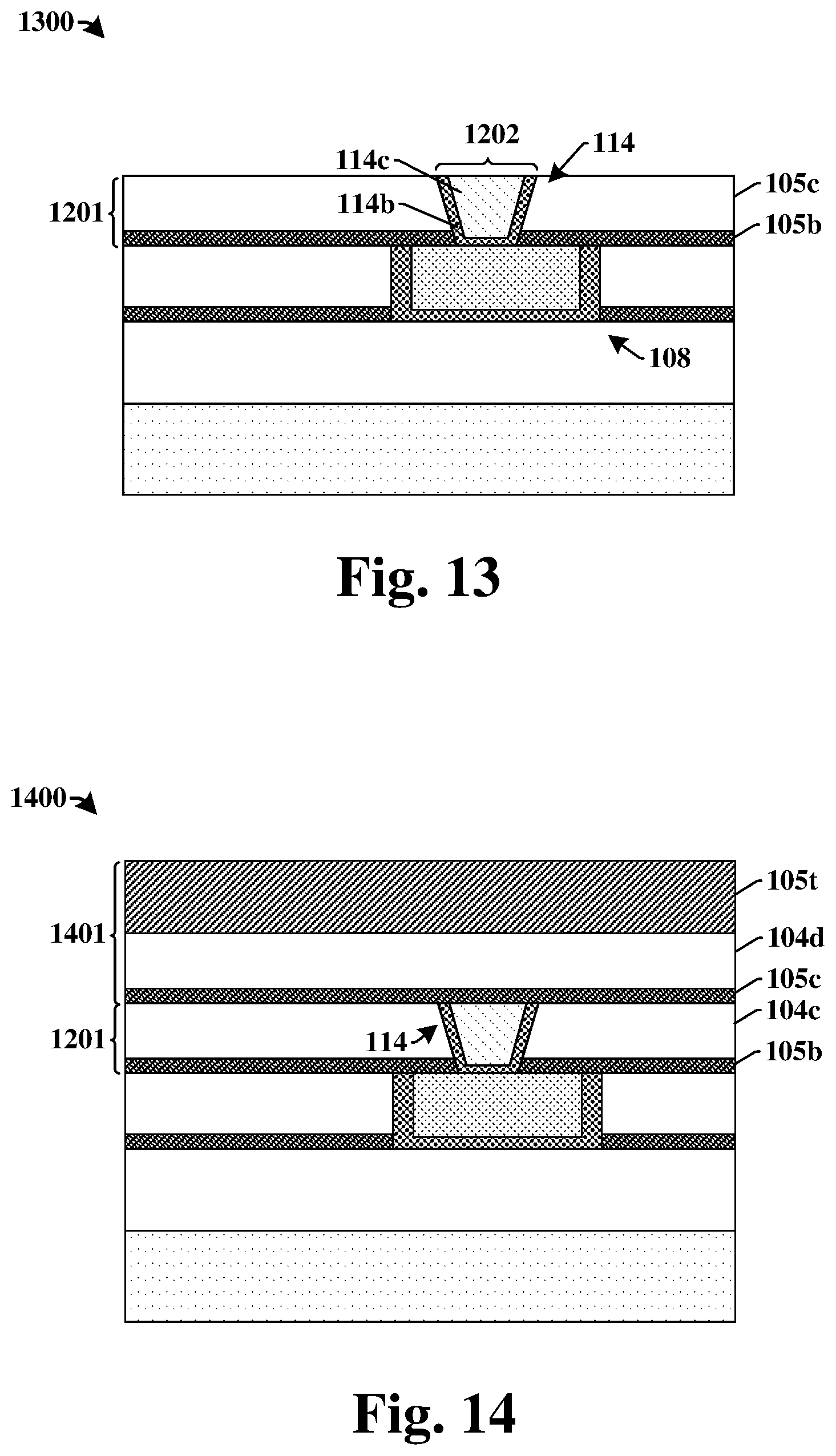 Patent US12322715 Figure 13 – Method of forming integrated chip structure having slotted bond pad in stacked wafer structure