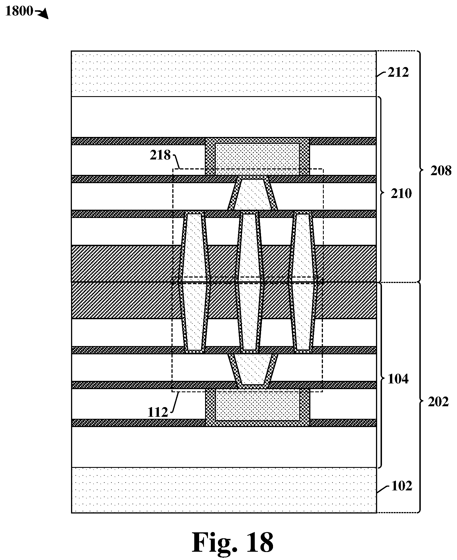 Patent US12322715 Figure 16 – Method of forming integrated chip structure having slotted bond pad in stacked wafer structure