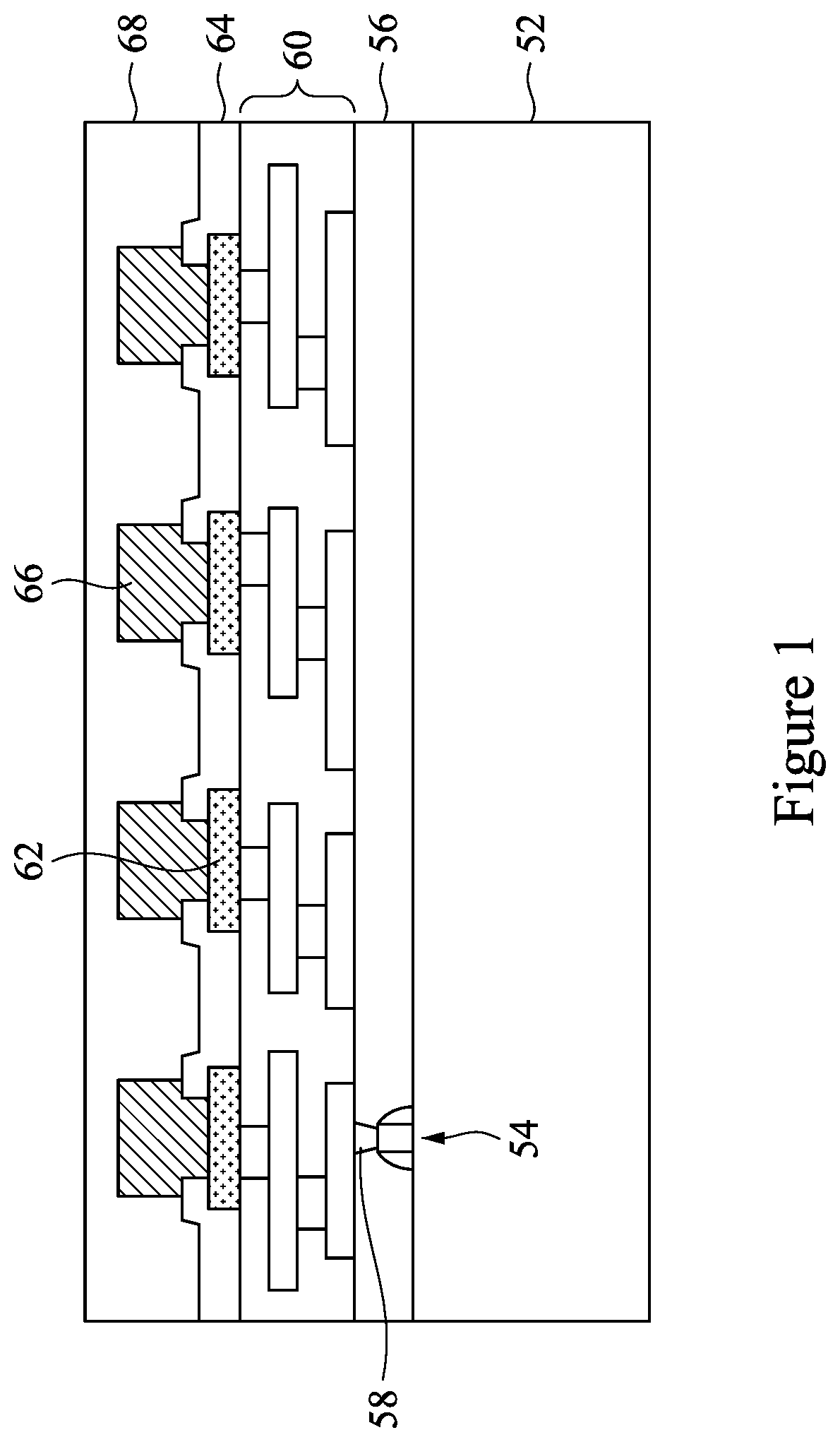 Patent US12322716 Figure 1 – Heat dissipating features for laser drilling process
