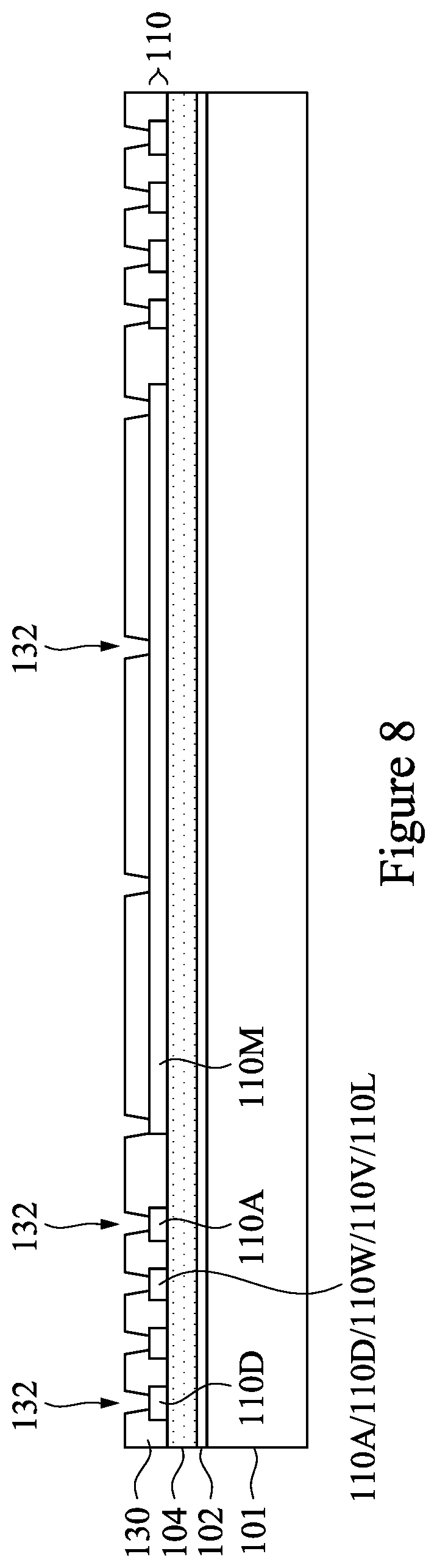 Patent US12322716 Figure 8 – Heat dissipating features for laser drilling process